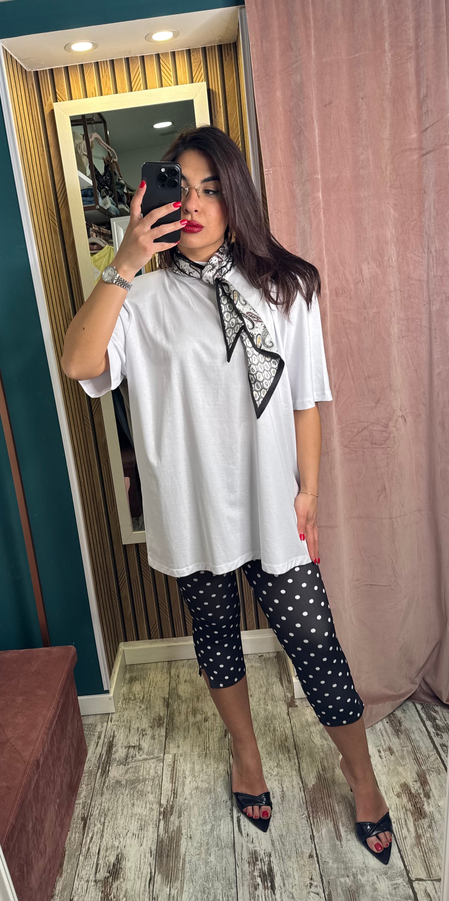 Leggins Capri Pois