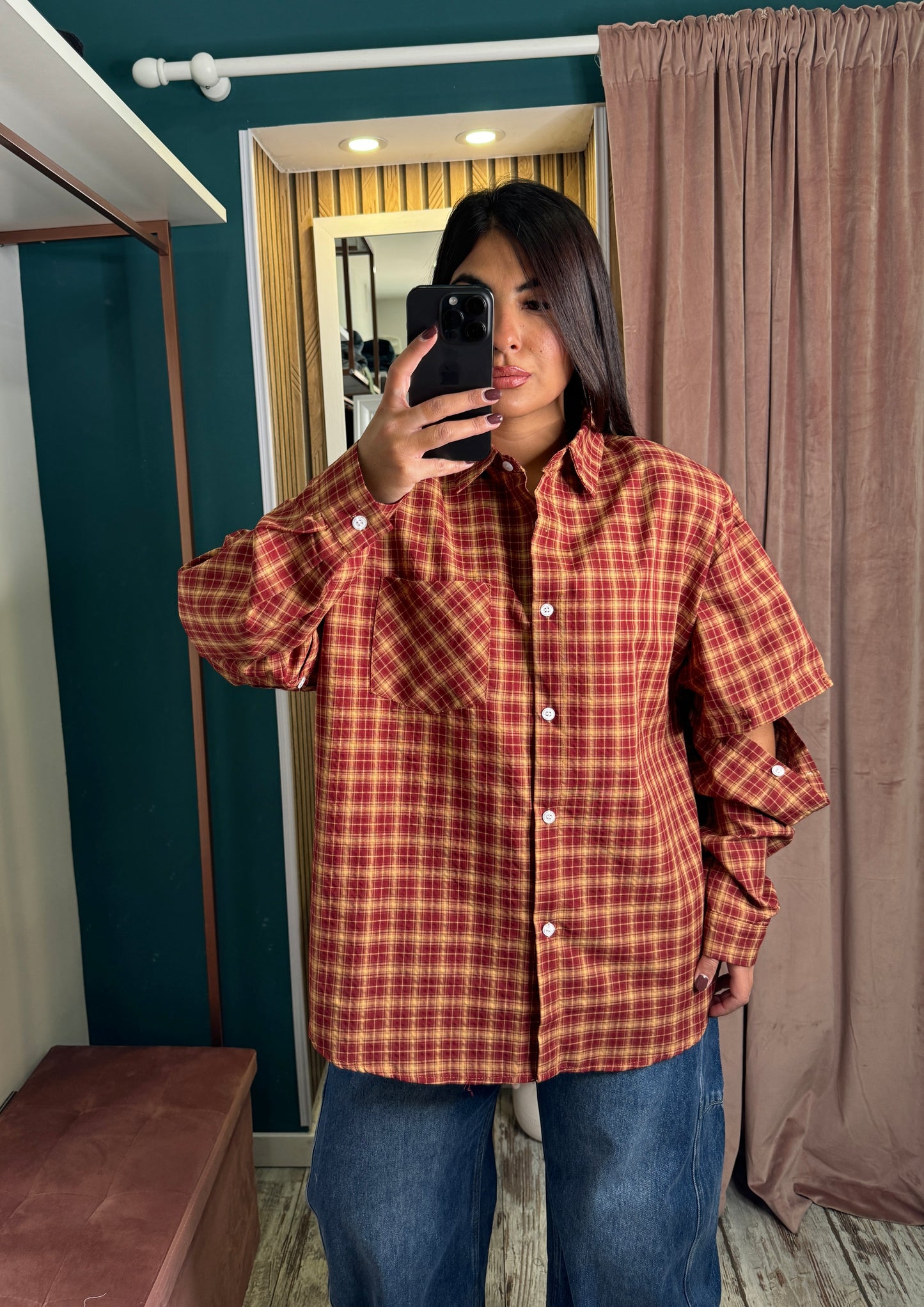 Camicia quadretti rossa