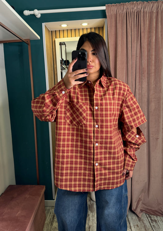 Camicia quadretti rossa