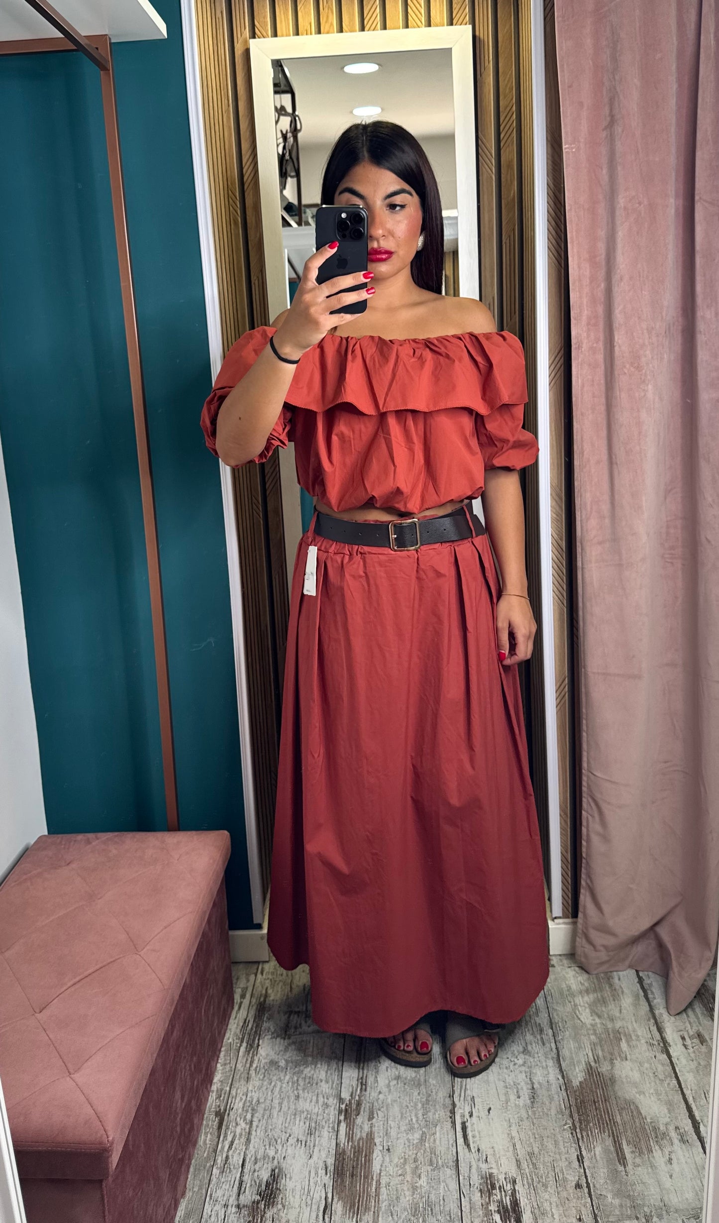 Top cotone mattone