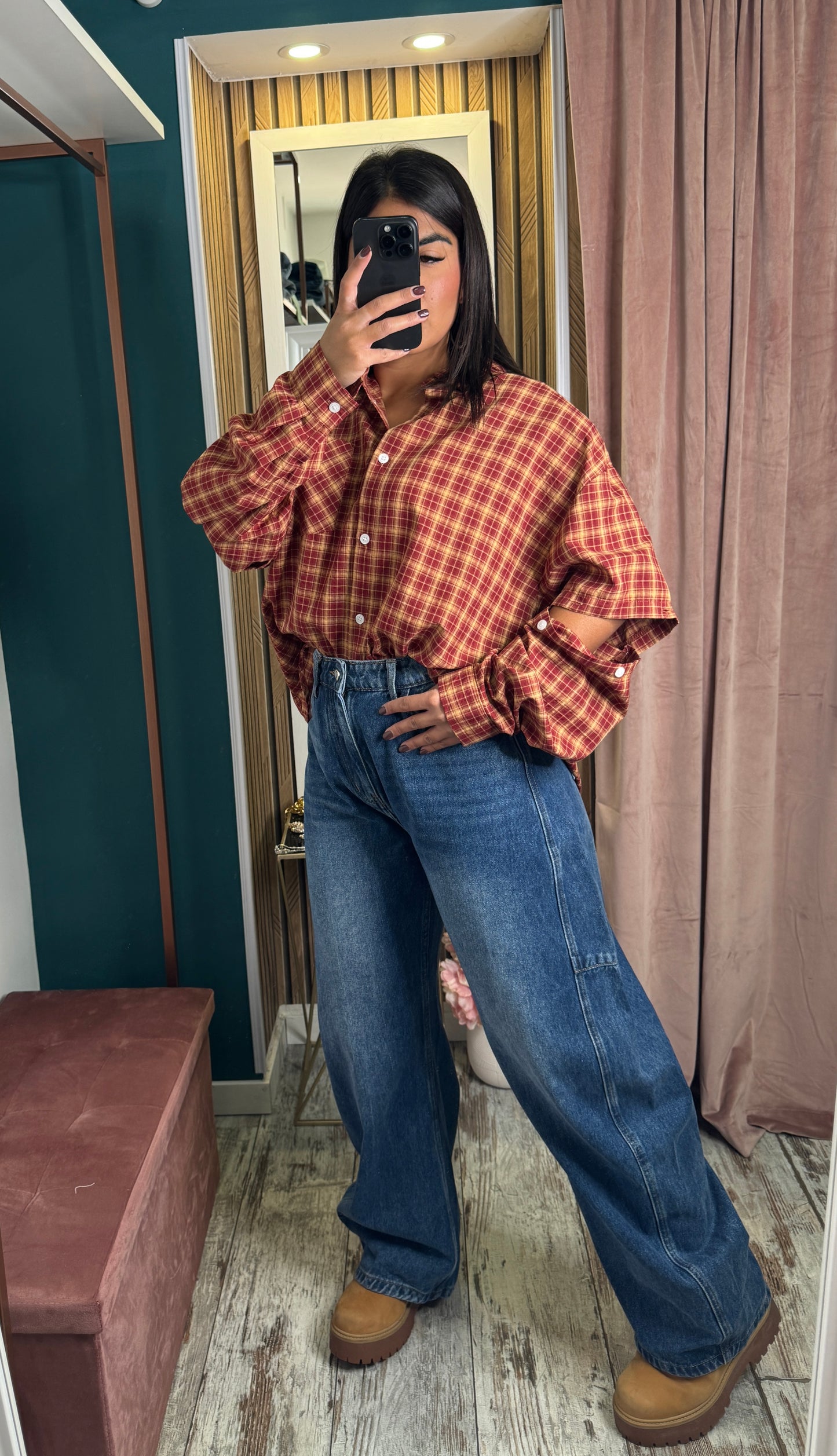 Camicia quadretti rossa