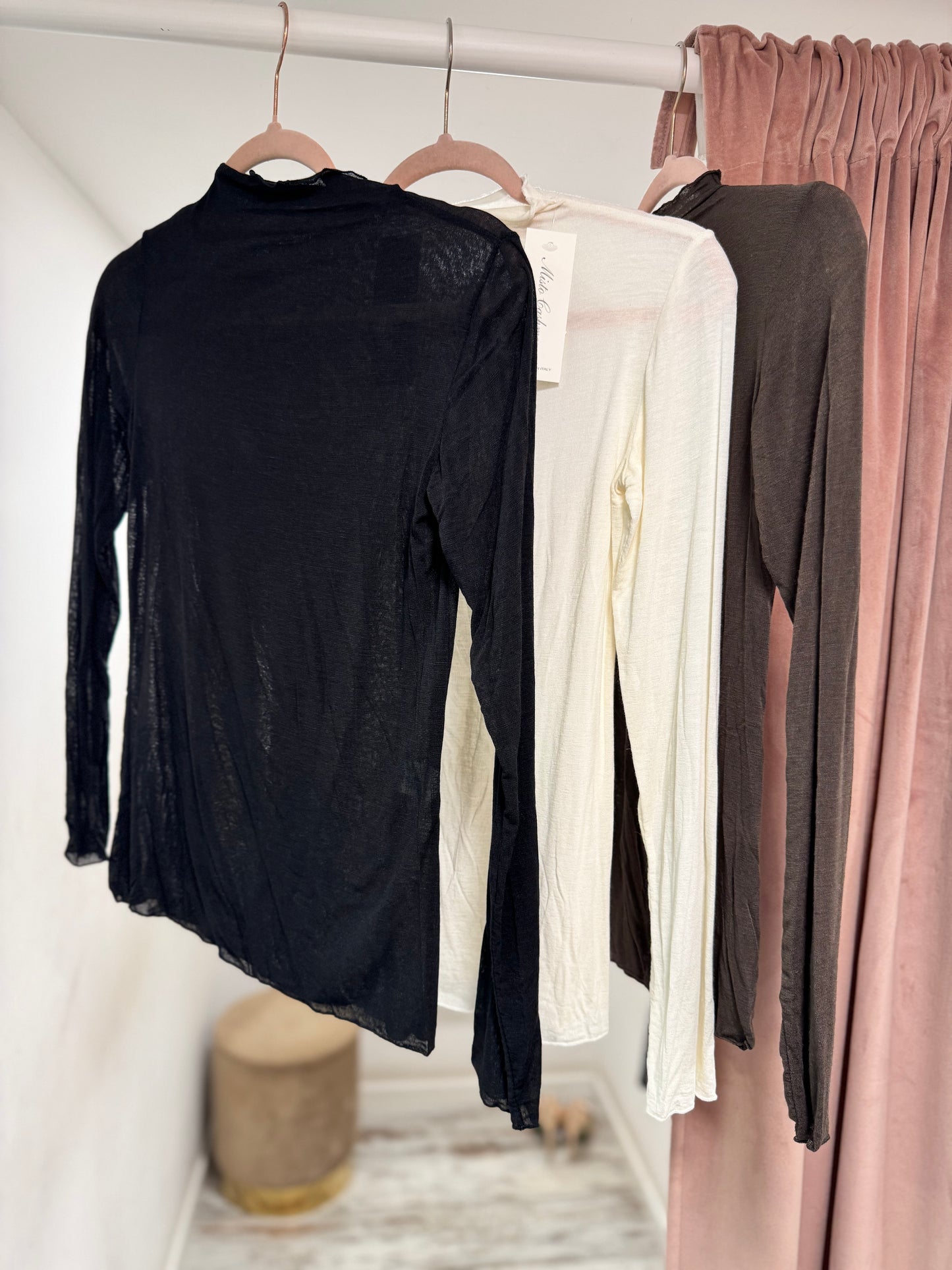 Maglia semivelata mistocashmere