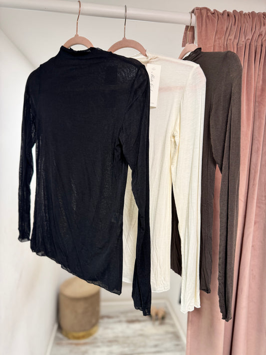 Maglia semivelata mistocashmere