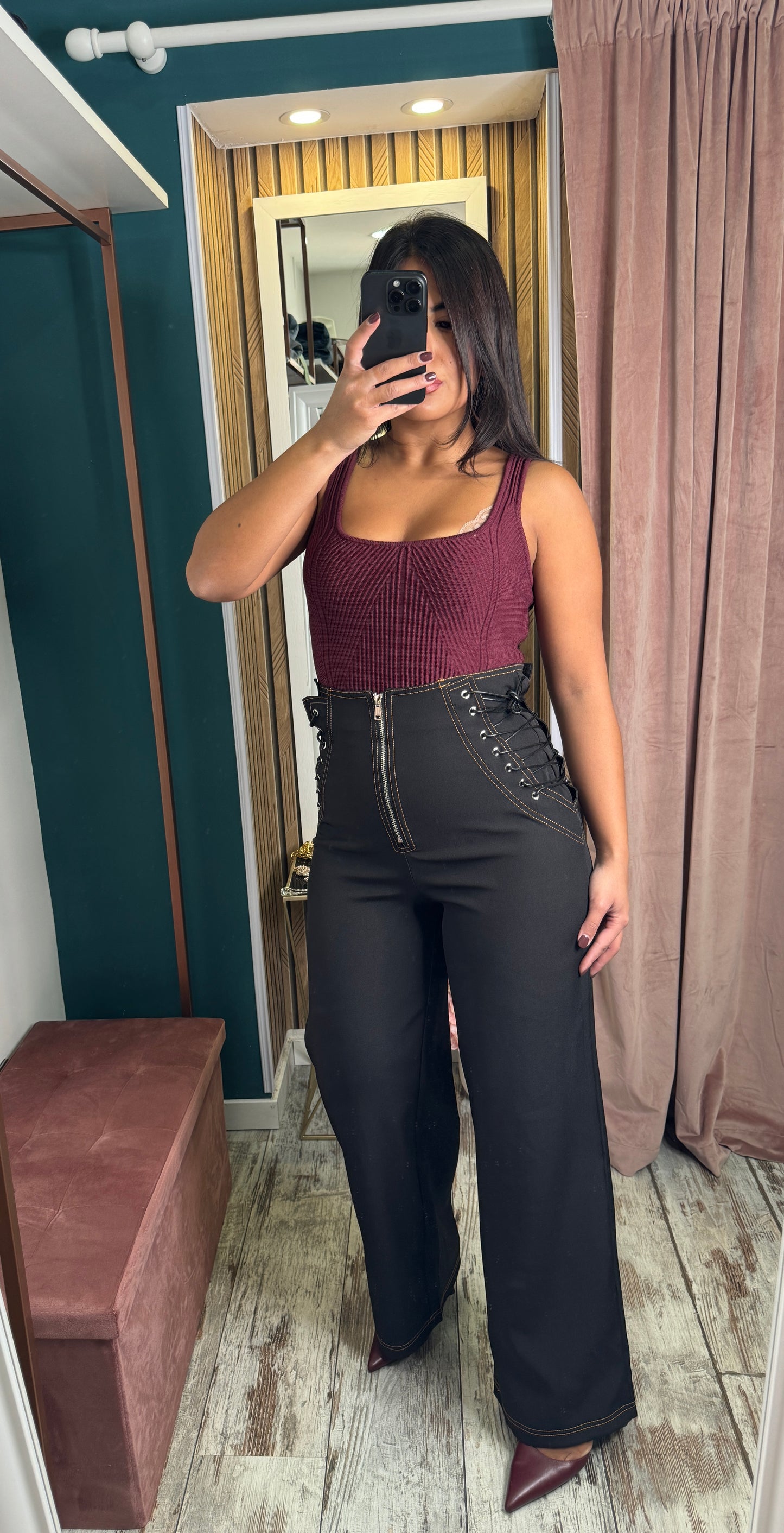 Pantaloni bustino stringato