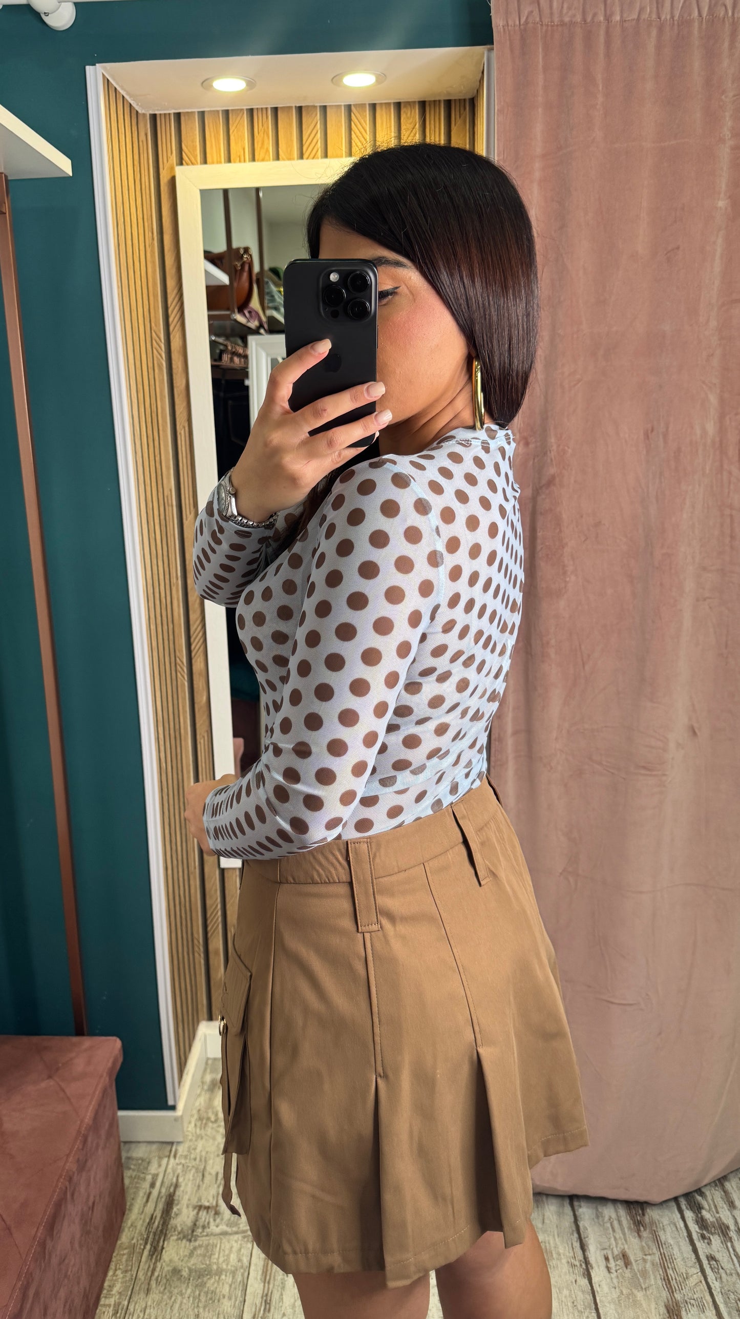 Mini shorts Camel