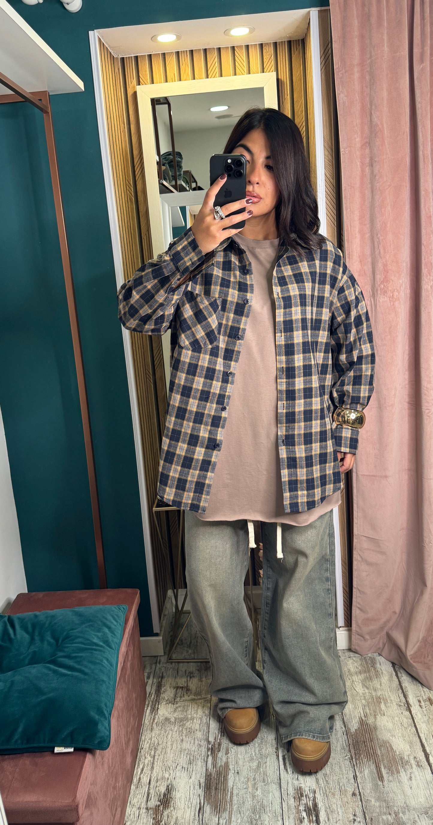 Camicia quadretti blu