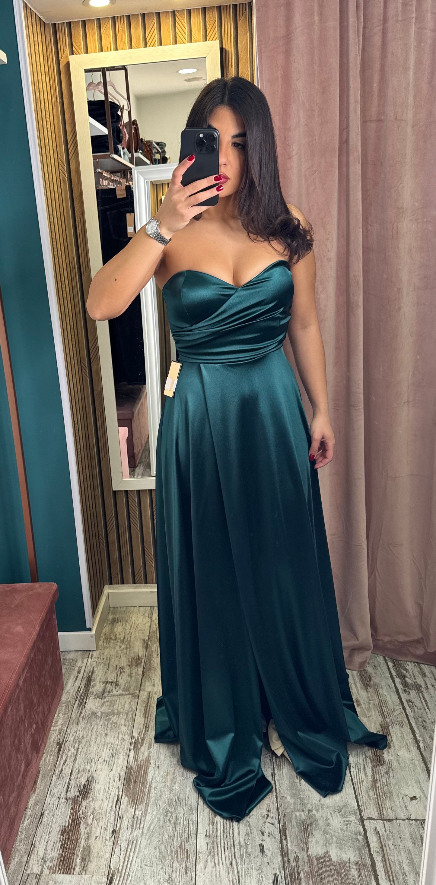 Vestito Bianca petrolio