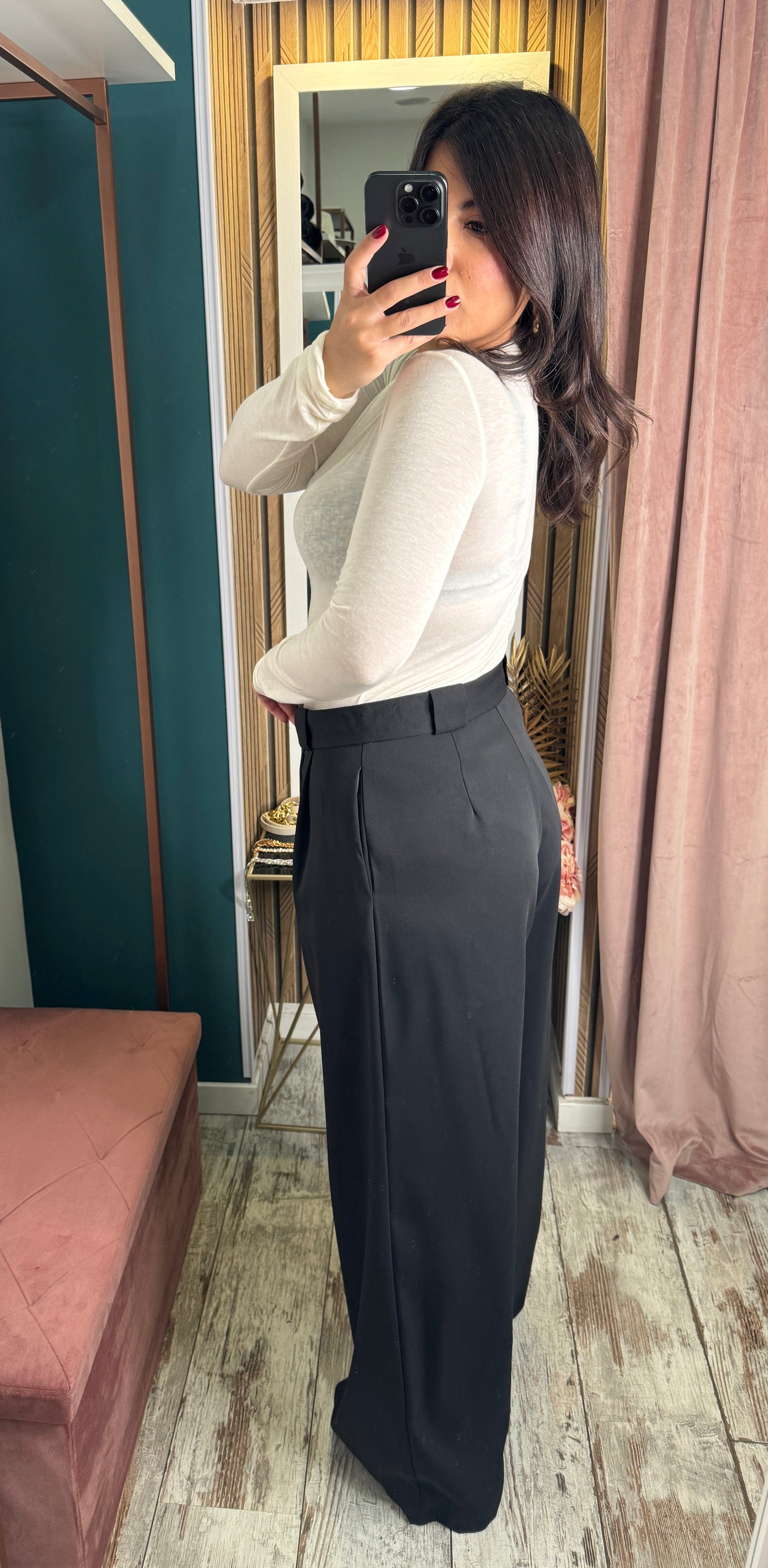 Pantaloni Neri palazzo