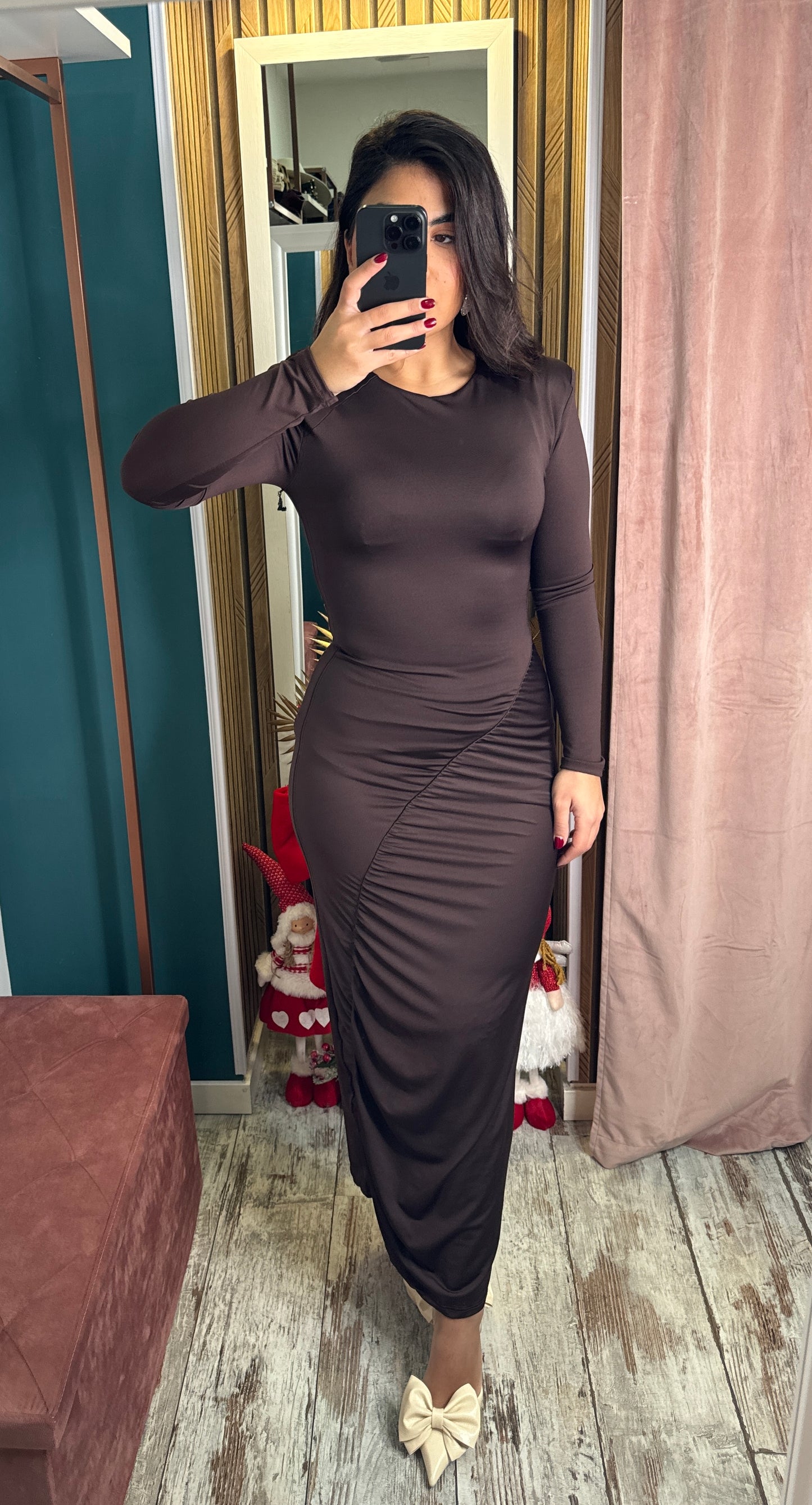 Vestito Delia marrone