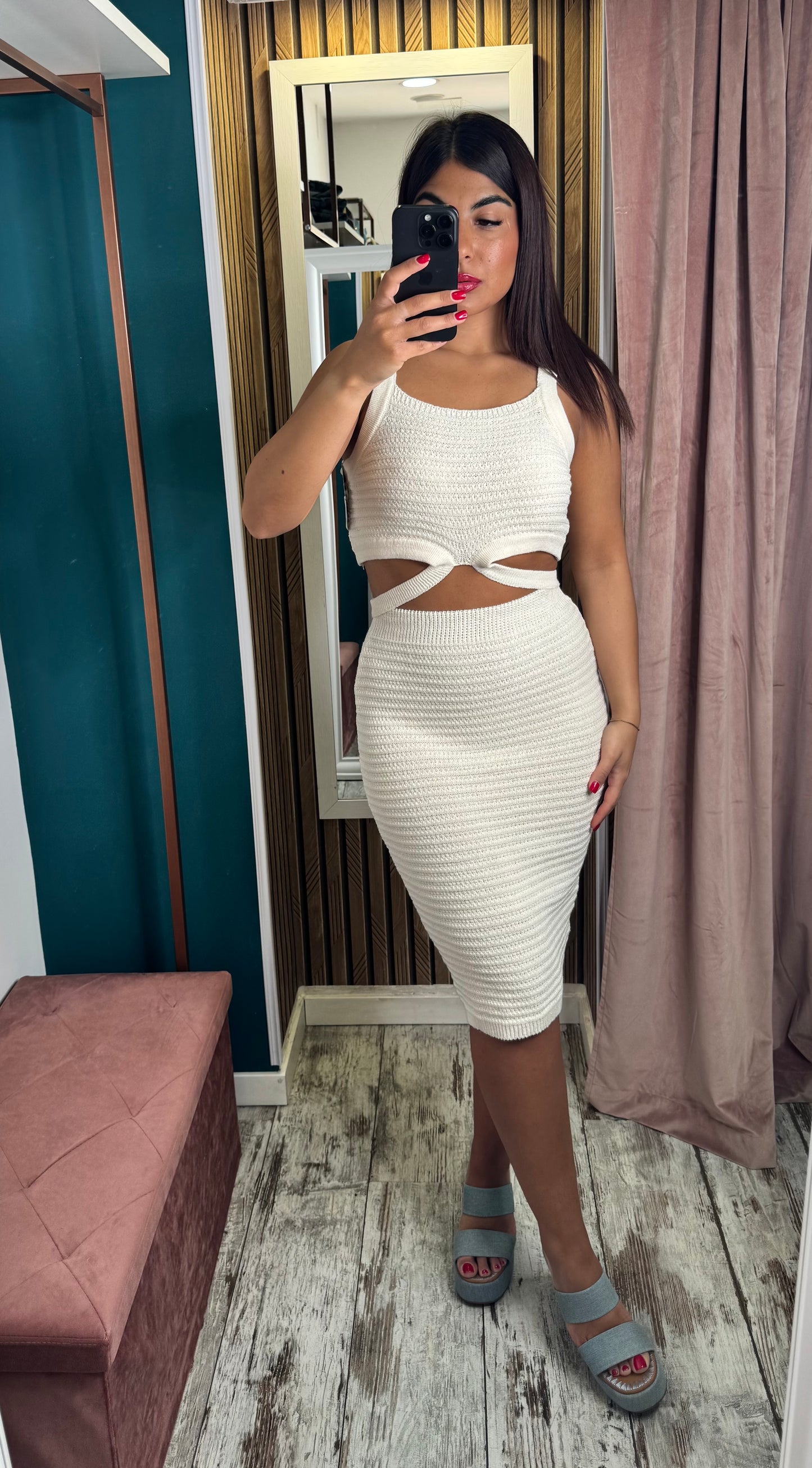 Coordinato maglia beige