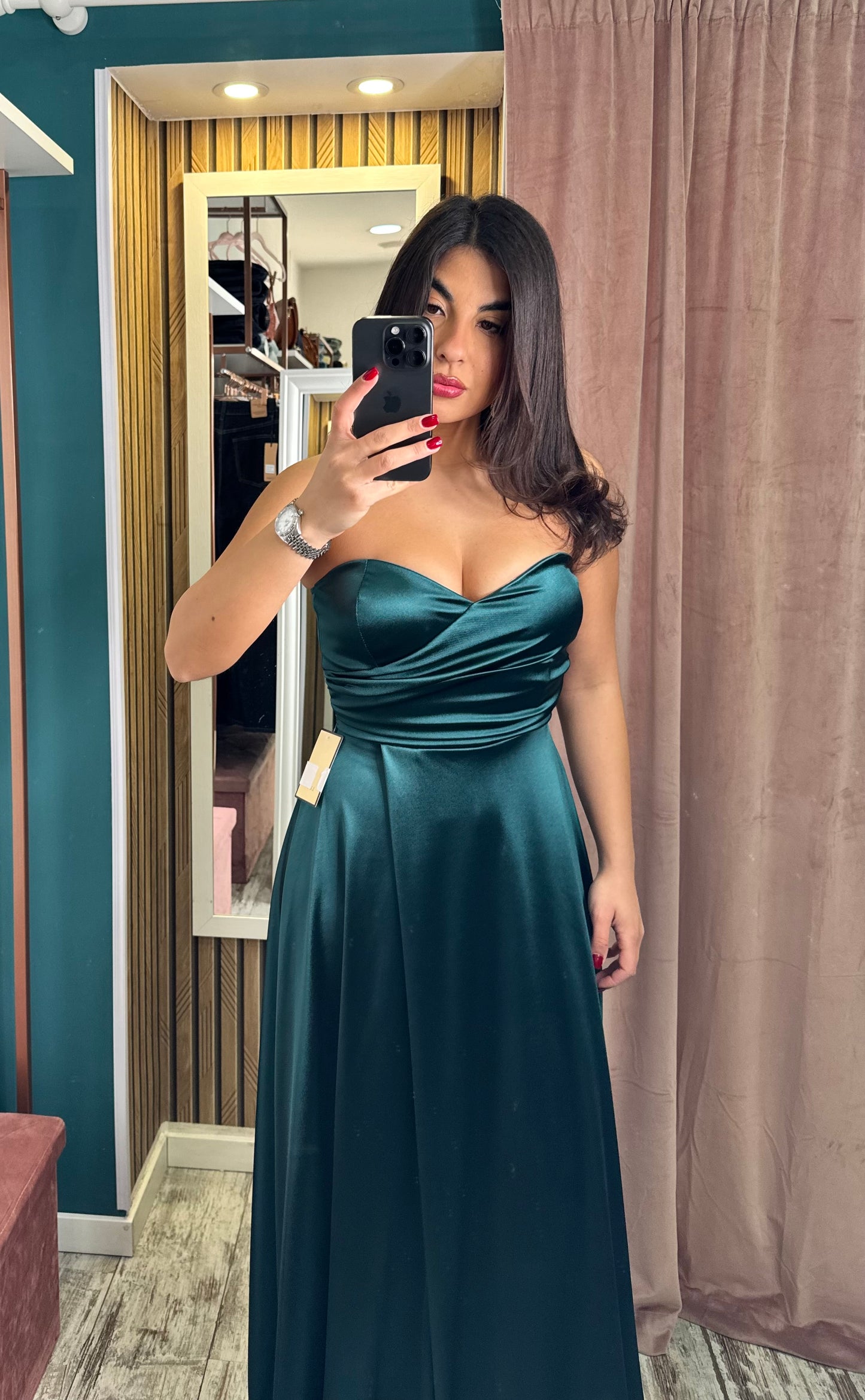 Vestito Bianca petrolio