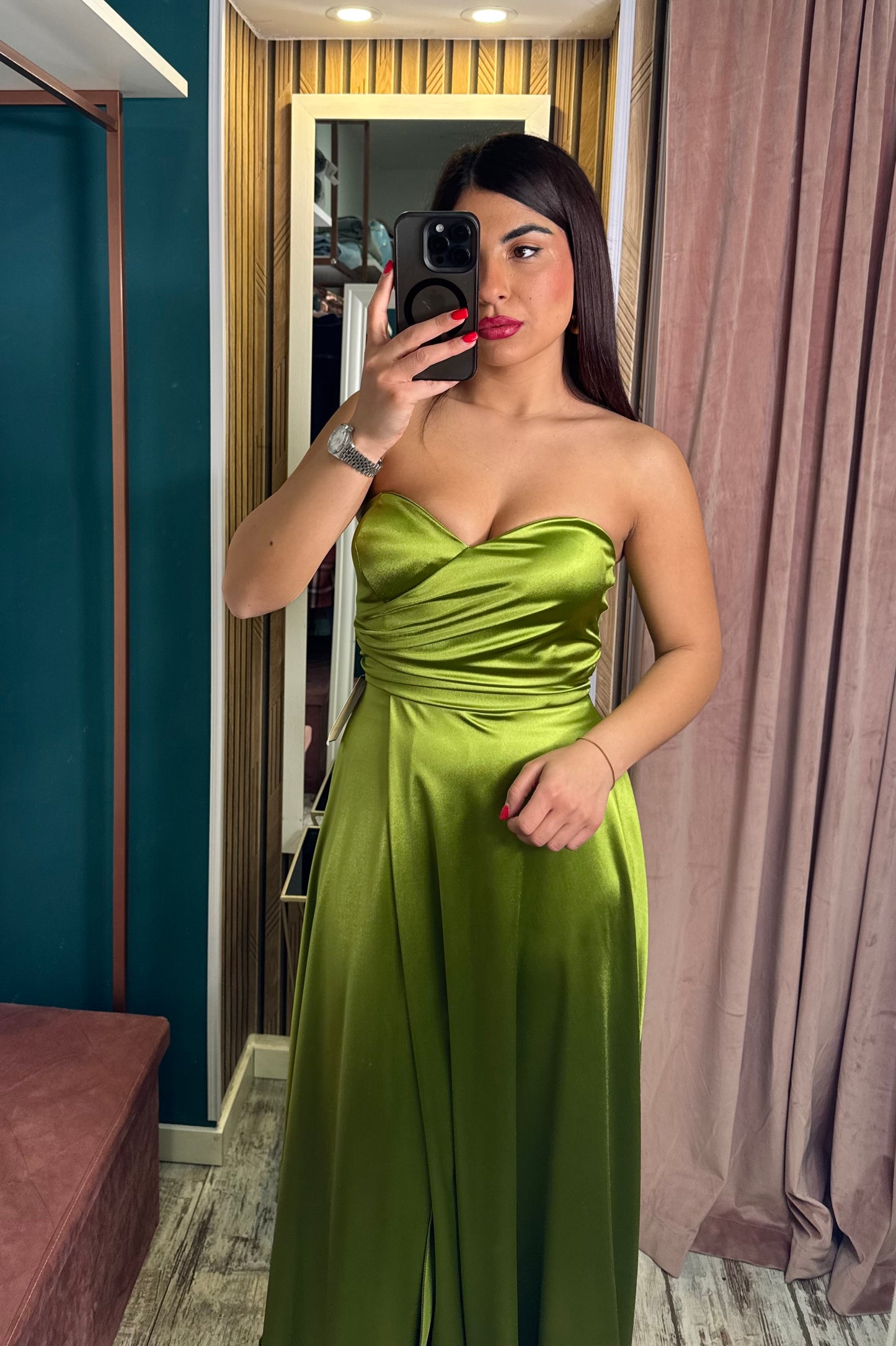 Vestito verde acido