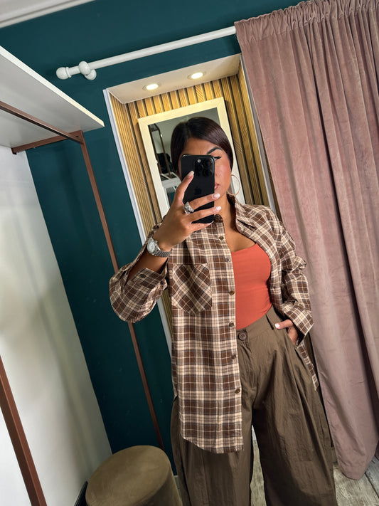 Camicia oversize quadri