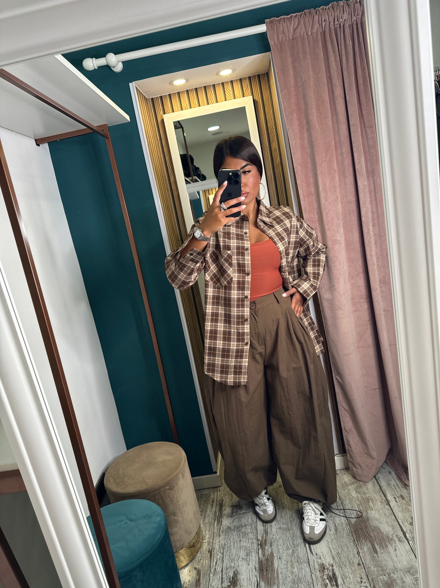 Camicia oversize quadri