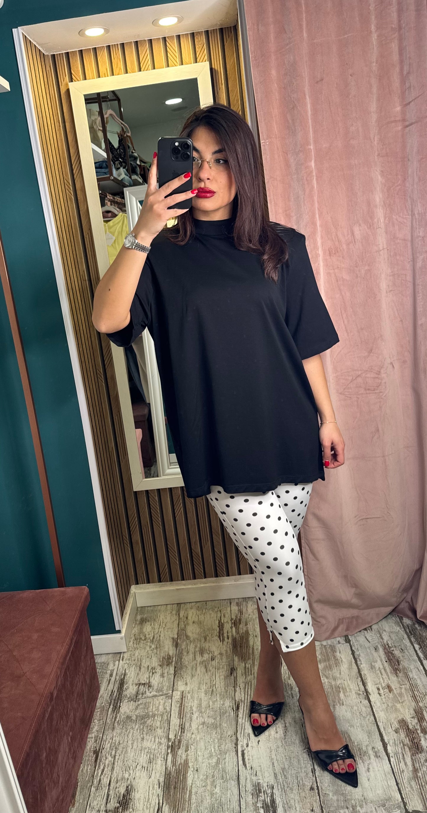 T-shirt spallina over
