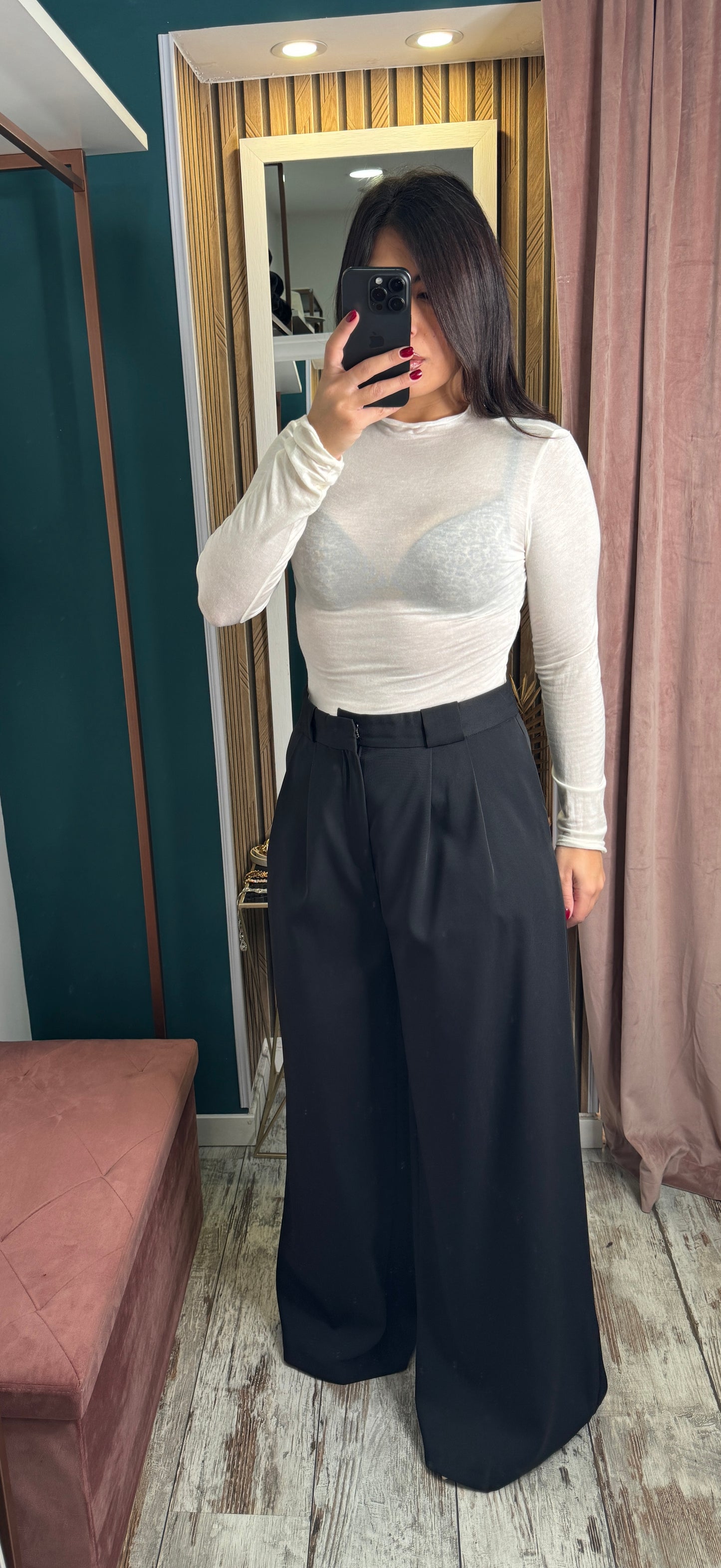 Pantaloni Neri palazzo