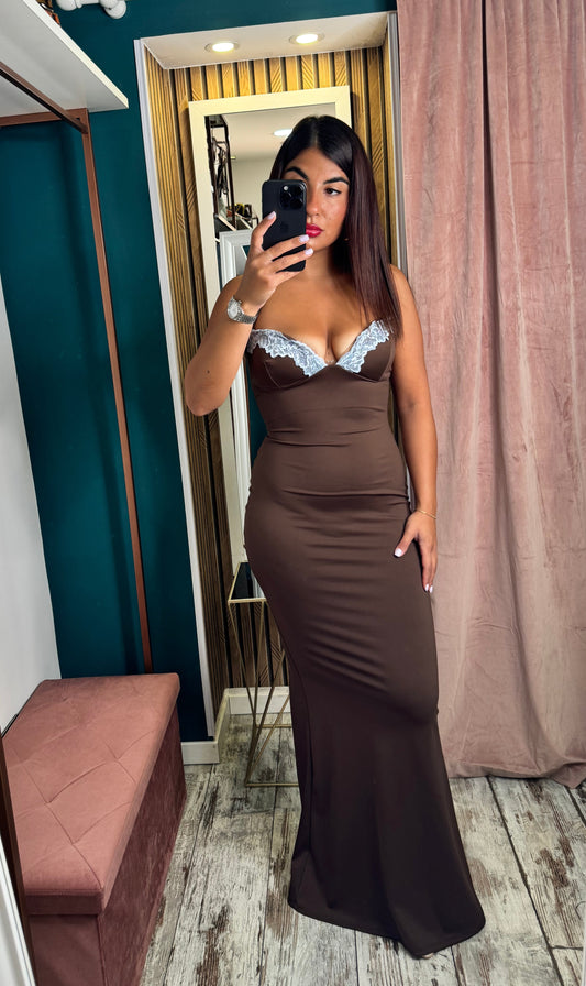 Tubino lycra con merletto