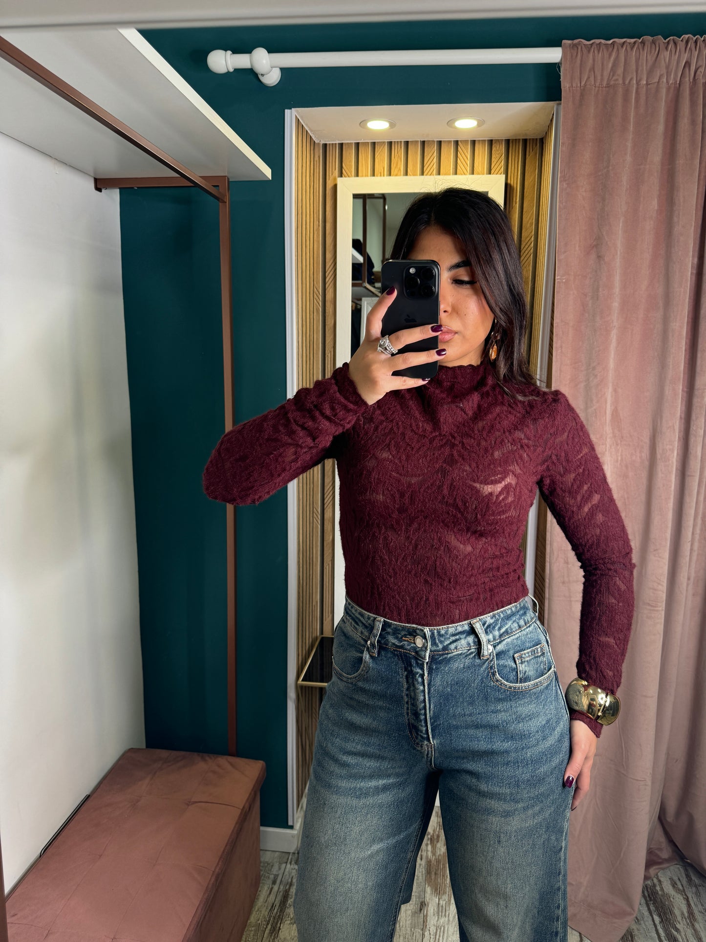 Jeans Wide leg piega