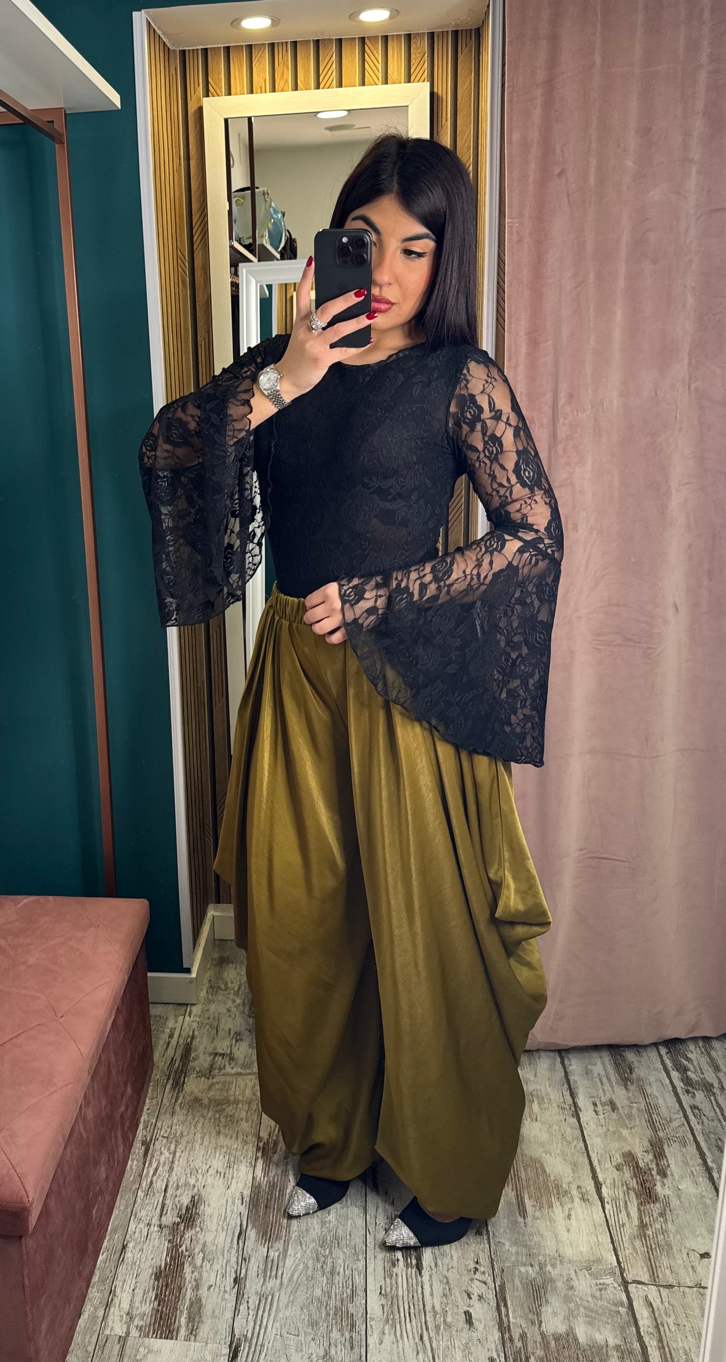 Pantaloni jasmine verde