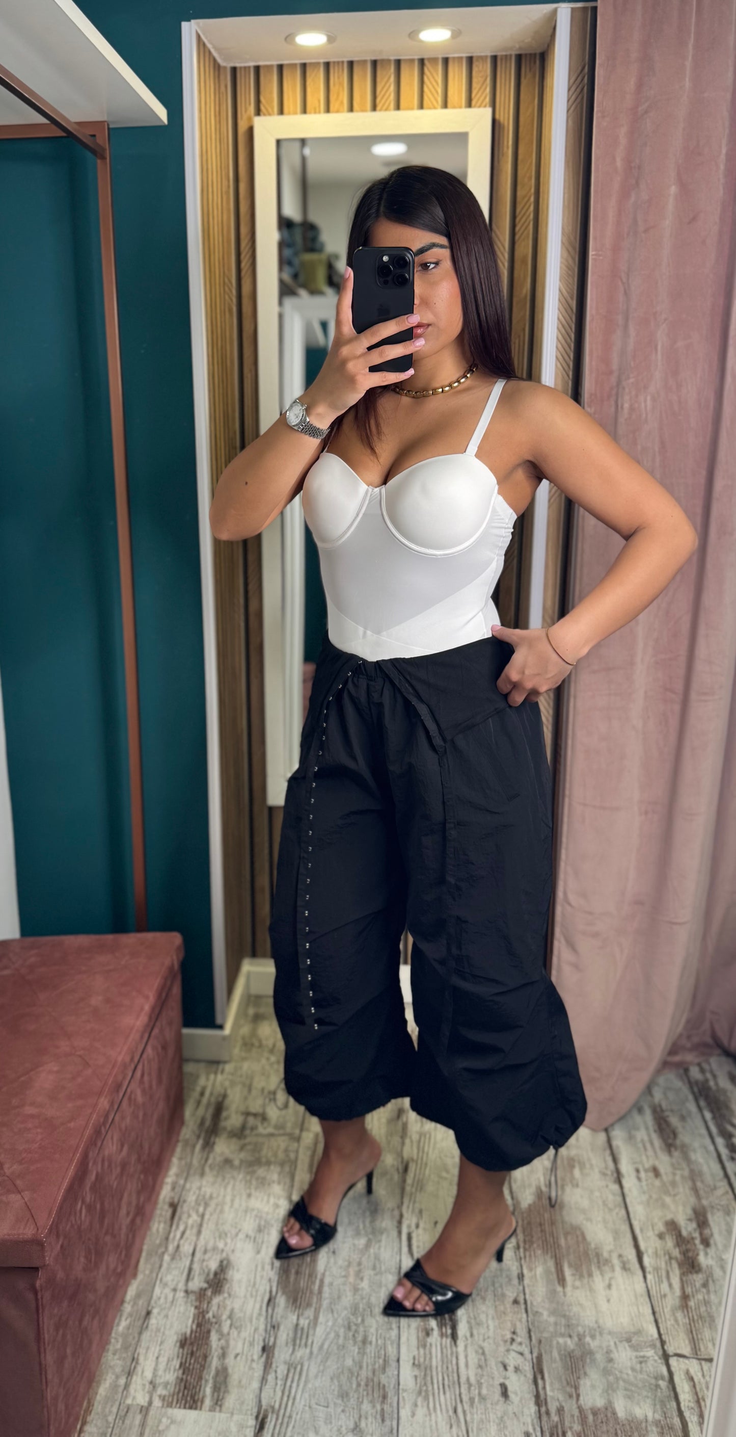 Pant parachute black