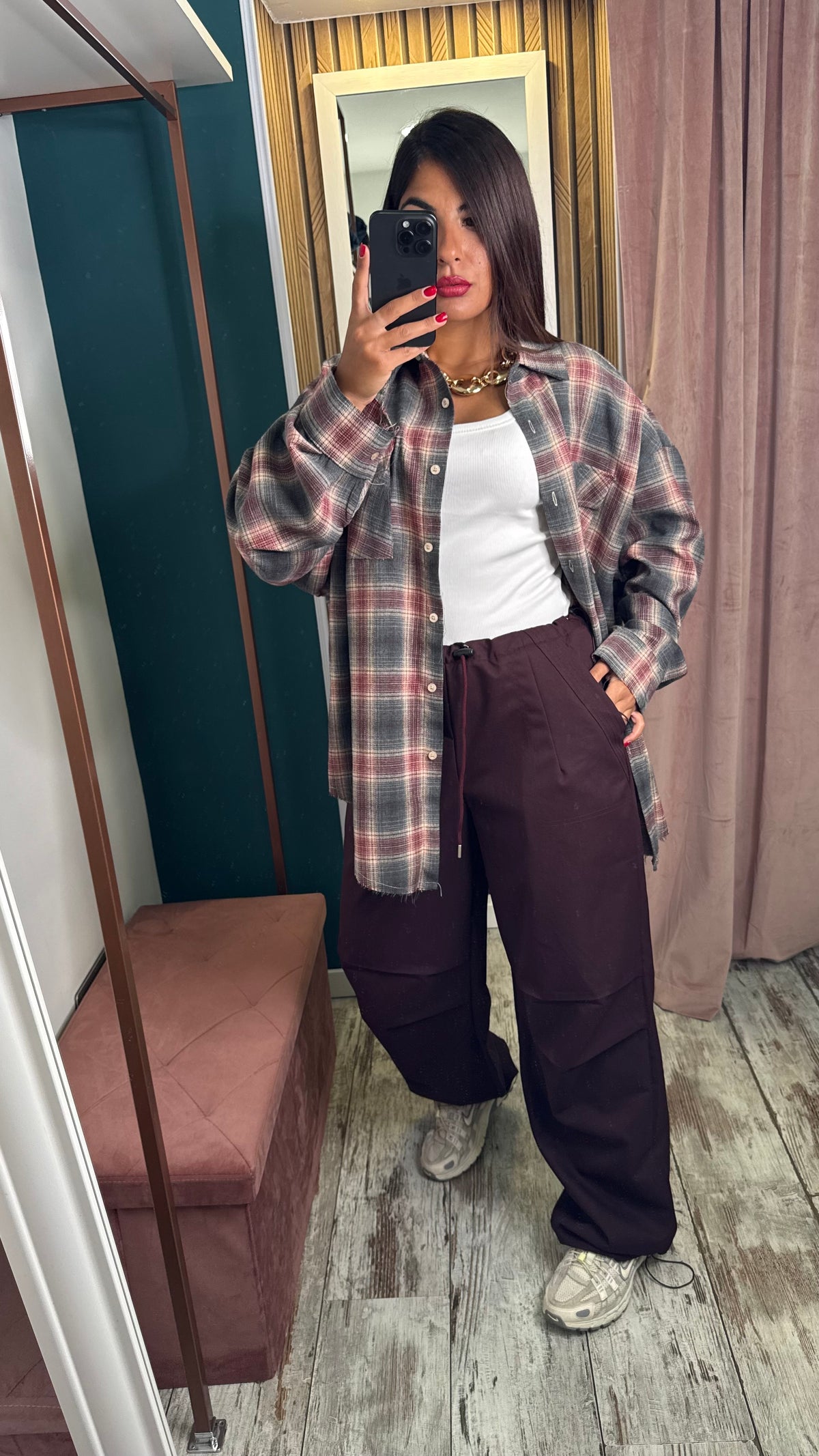Pantaloni Jax bordeaux