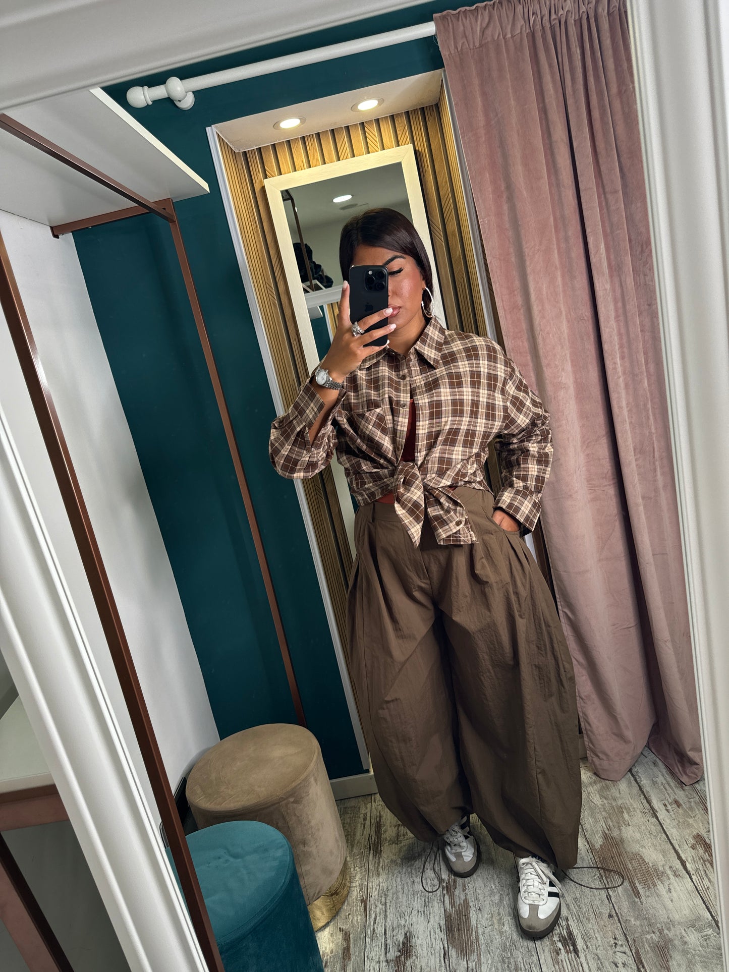 Camicia oversize quadri