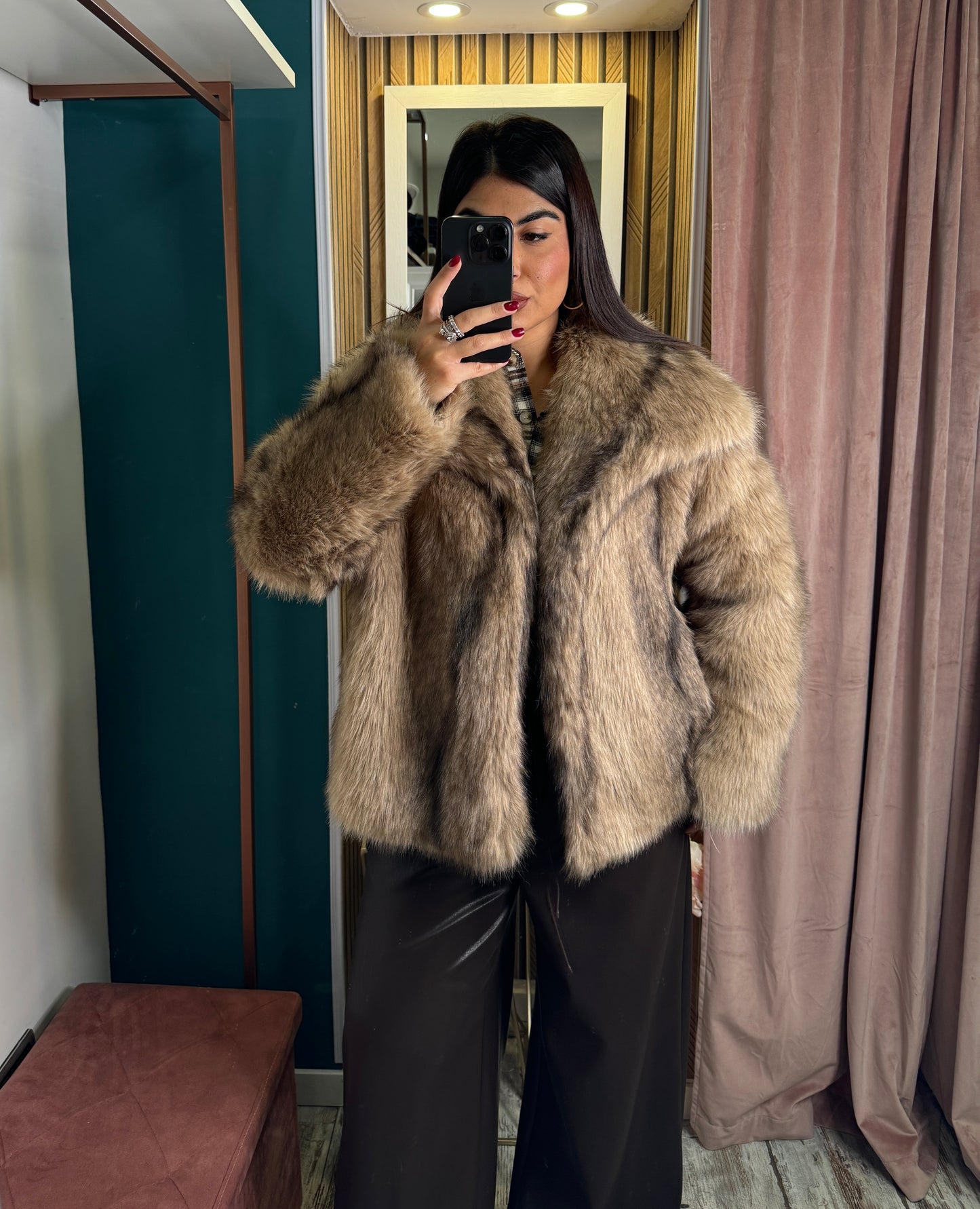 Pelliccia Monaco beige