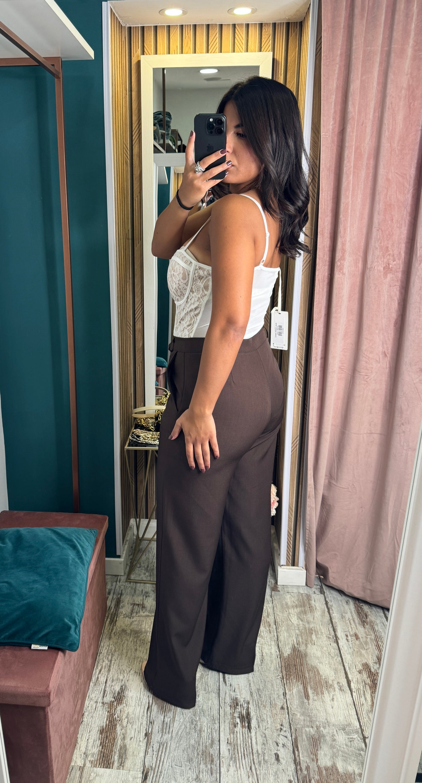 Pantaloni Ylenia marrone