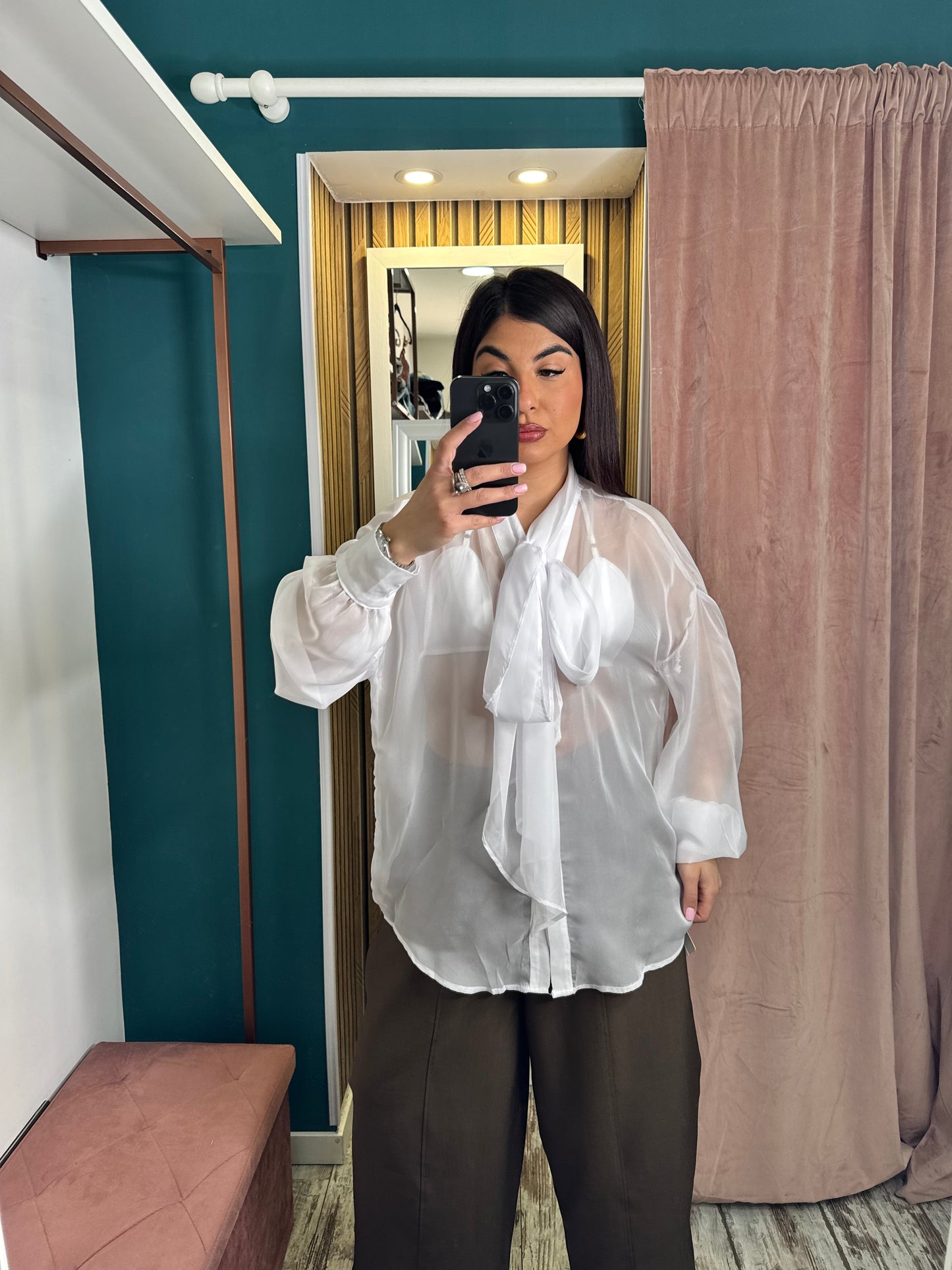 Camicia velata con top