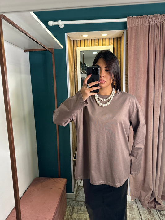 Shirt manica lunga spalline