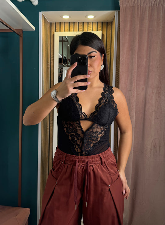 Body nero merletto
