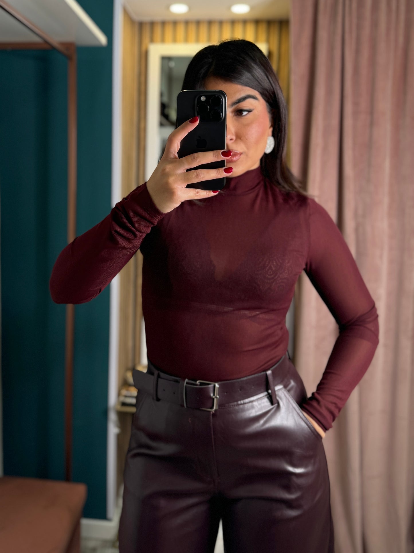 Body velato bordeaux