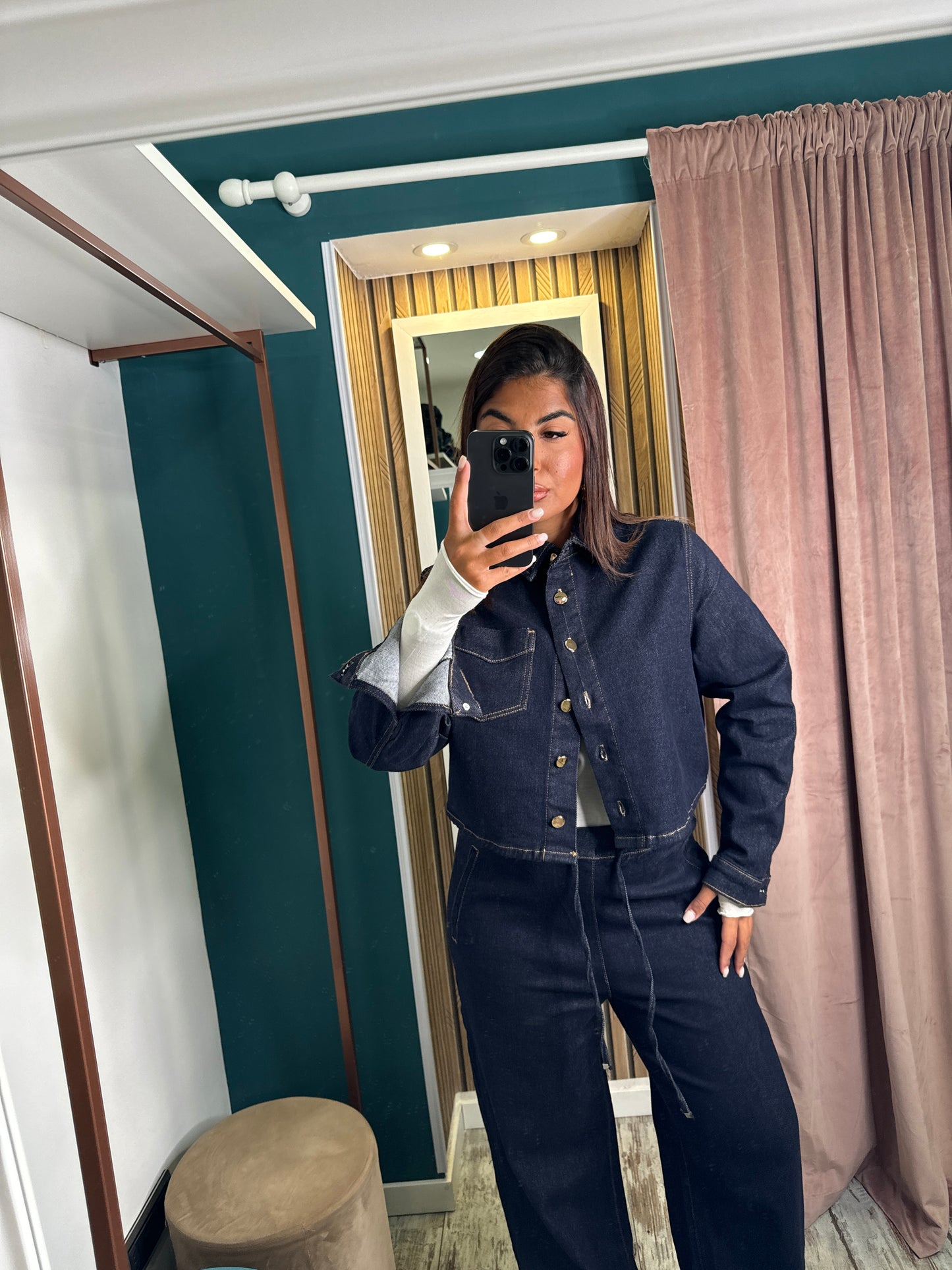Cordset jeans blu