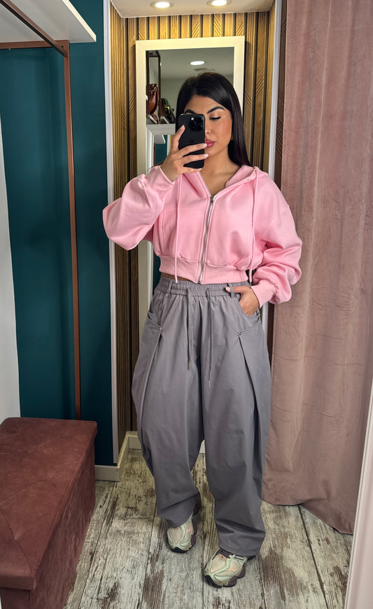 Pantaloni parachute grey
