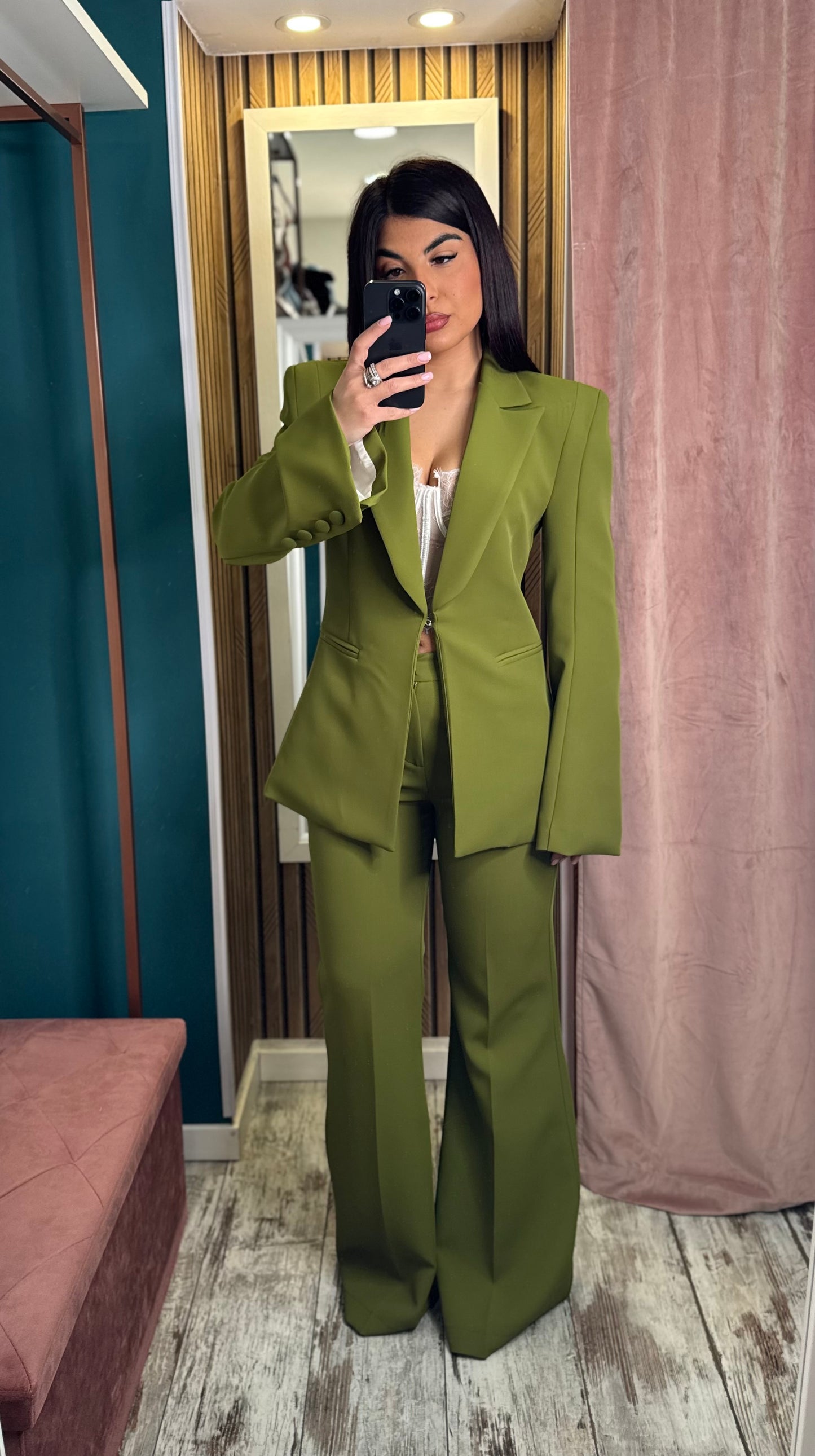 Tailleur Lumina verde pistacchio