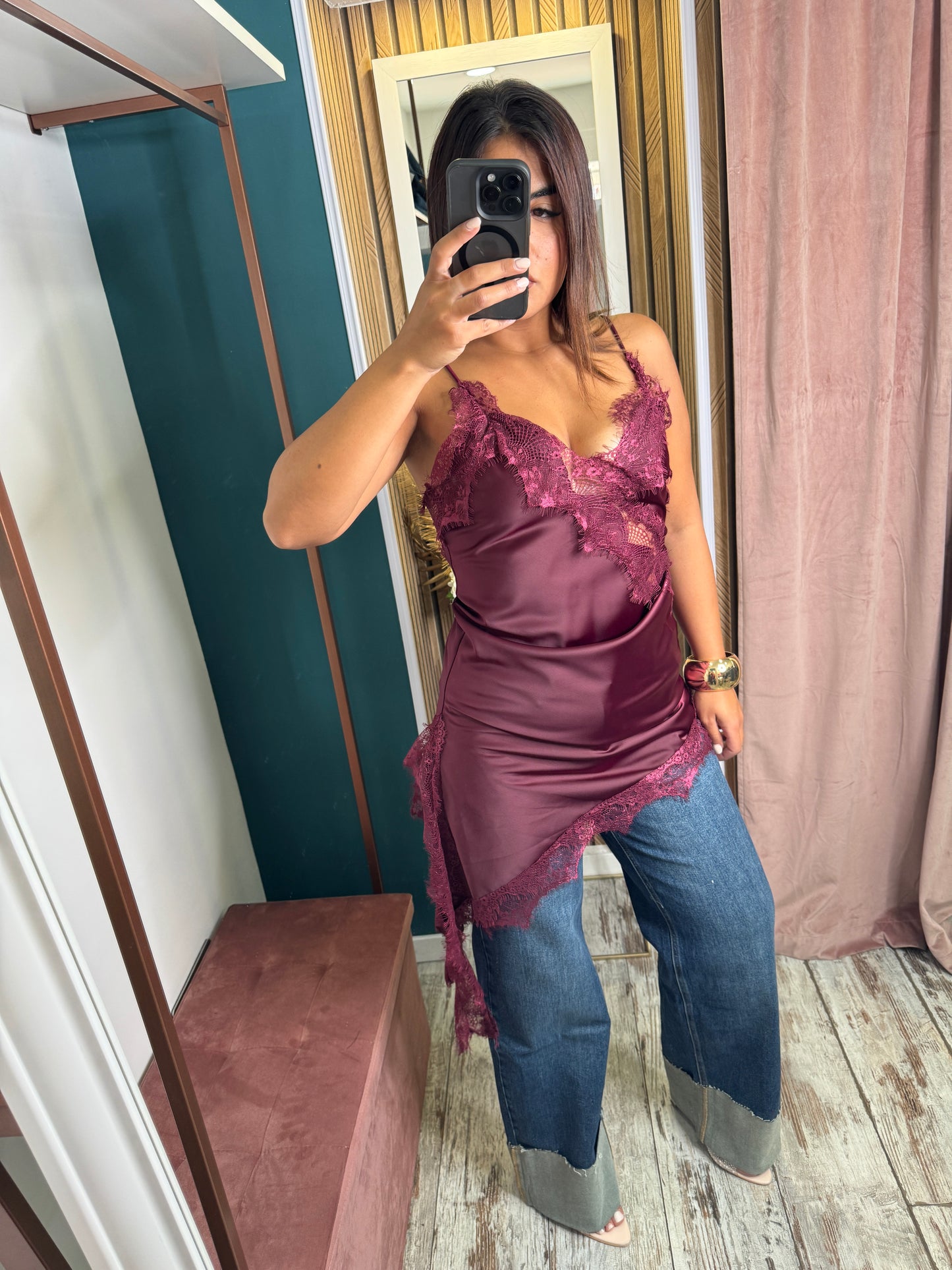 Vestito asimmetrico pizzo
