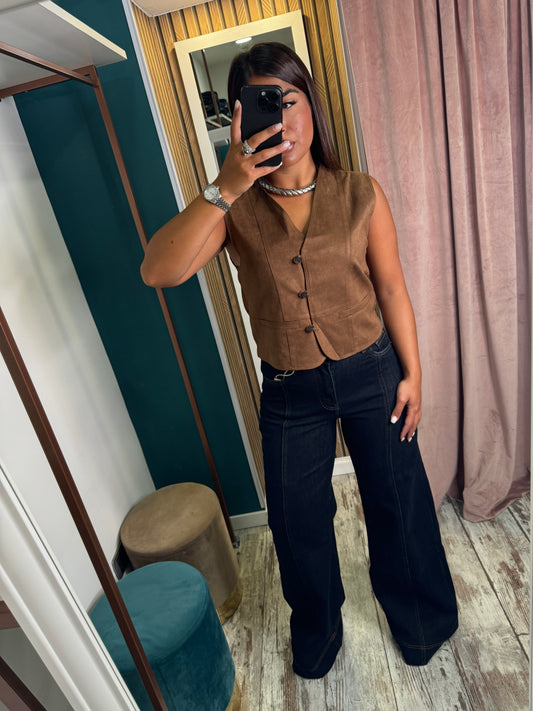 Jeans palazzo blu