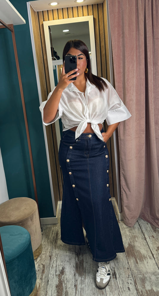 Gonna jeans blu