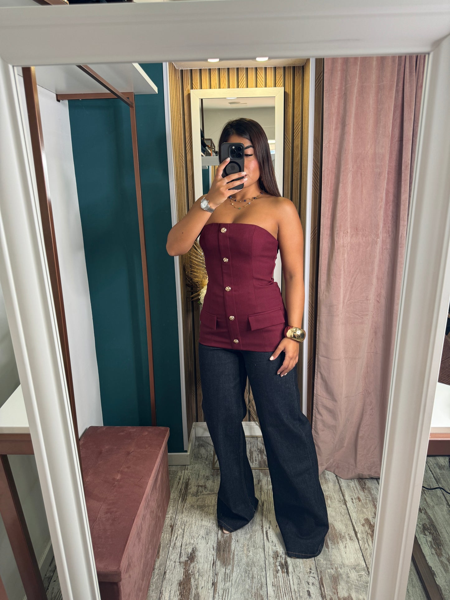 Top Marilù bordeaux