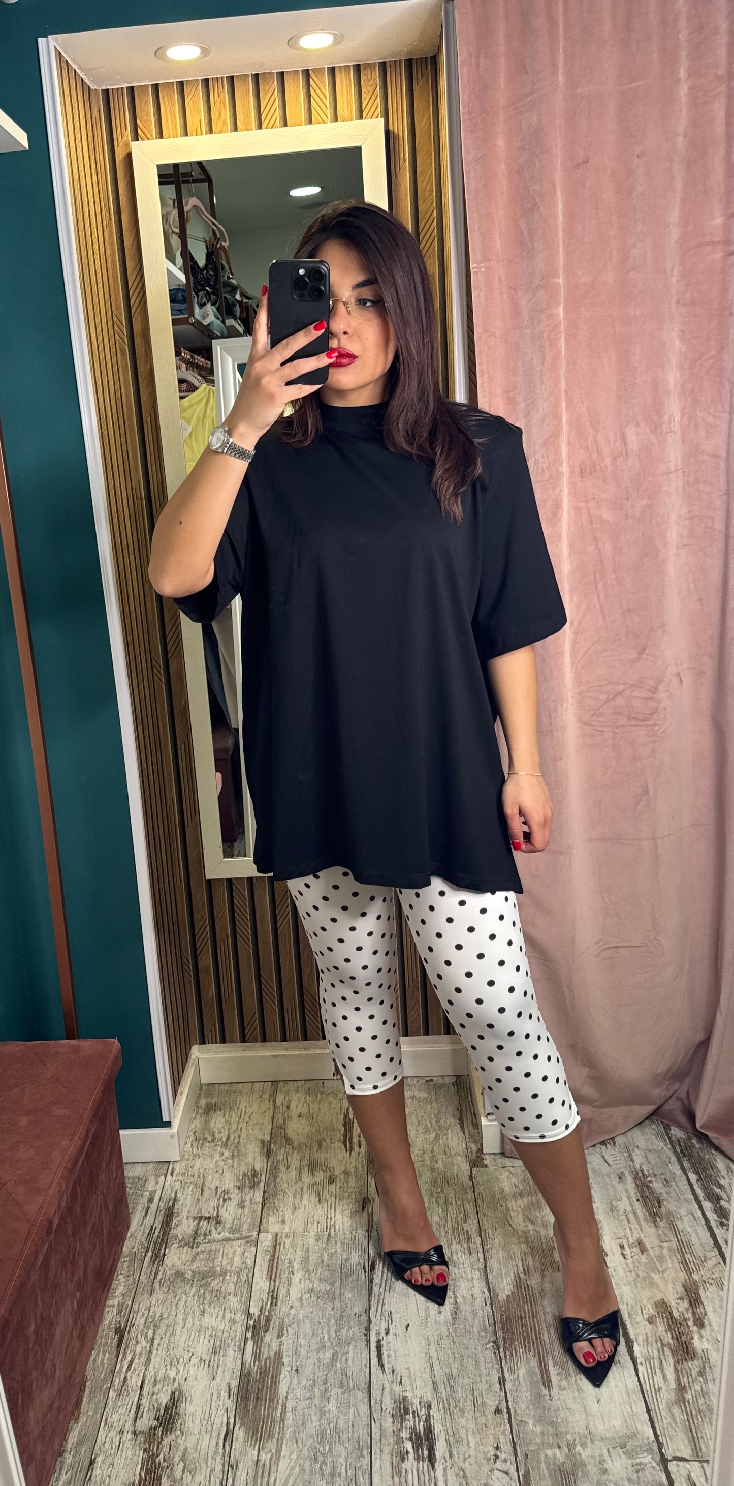 T-shirt spallina over
