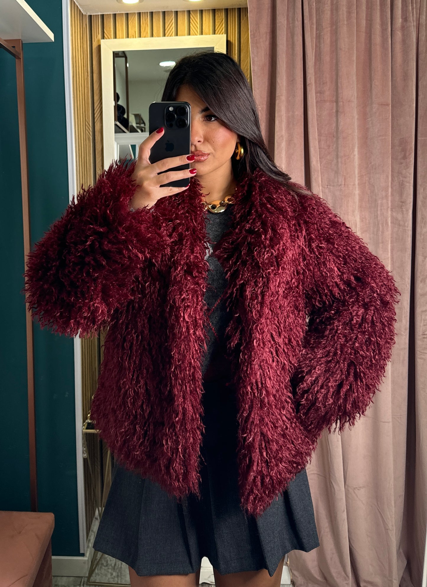 Pelliccia Bordeaux monique