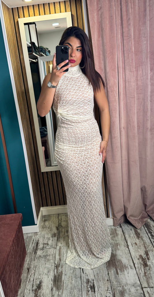 Vestito pizzo Loris bianco