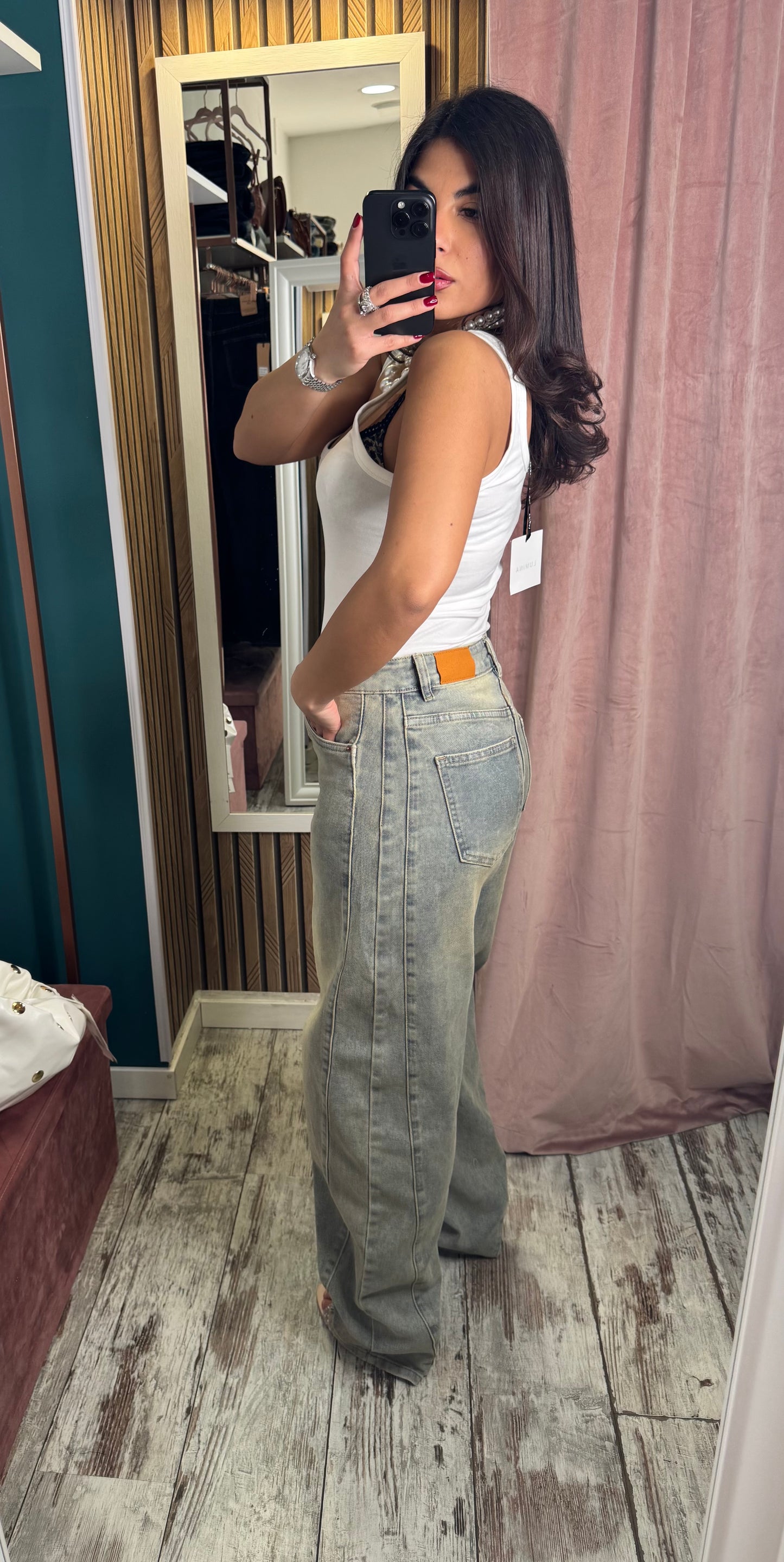 Jeans Sabbia Wide Ballon
