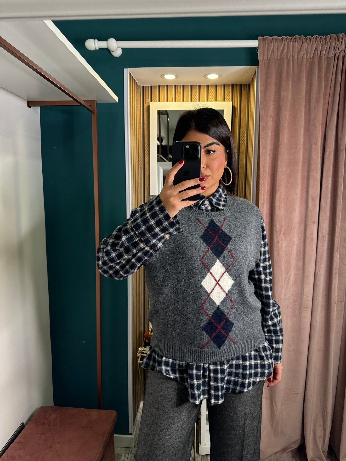 Camicia quadretti blu