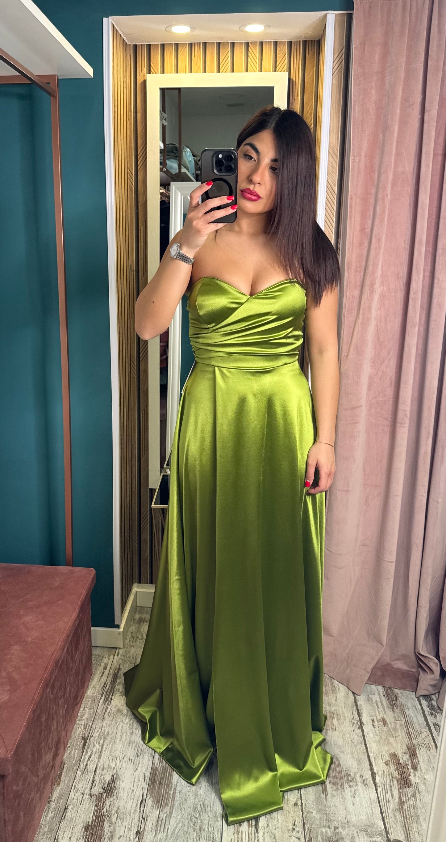 Vestito verde acido
