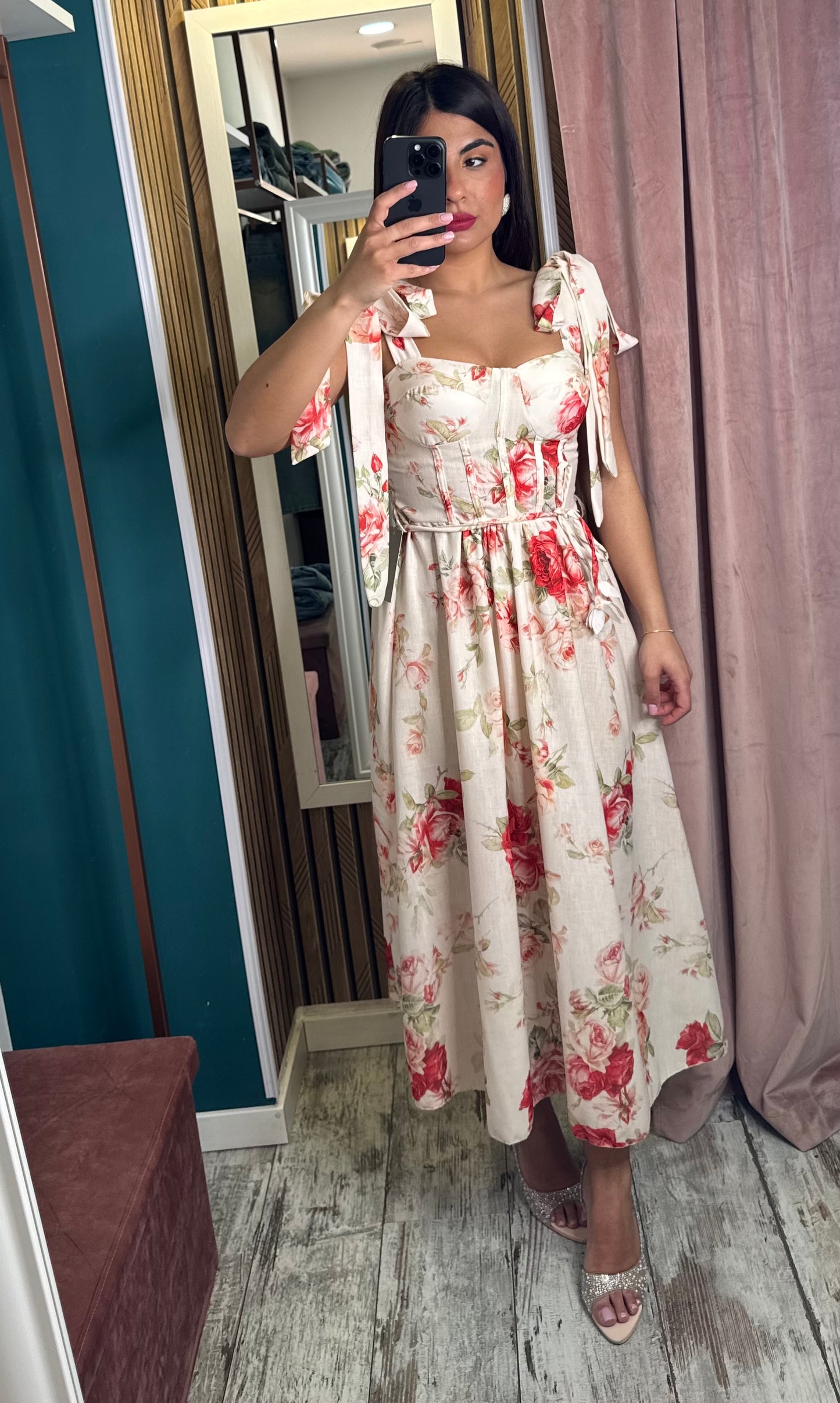Vestito Rose beige