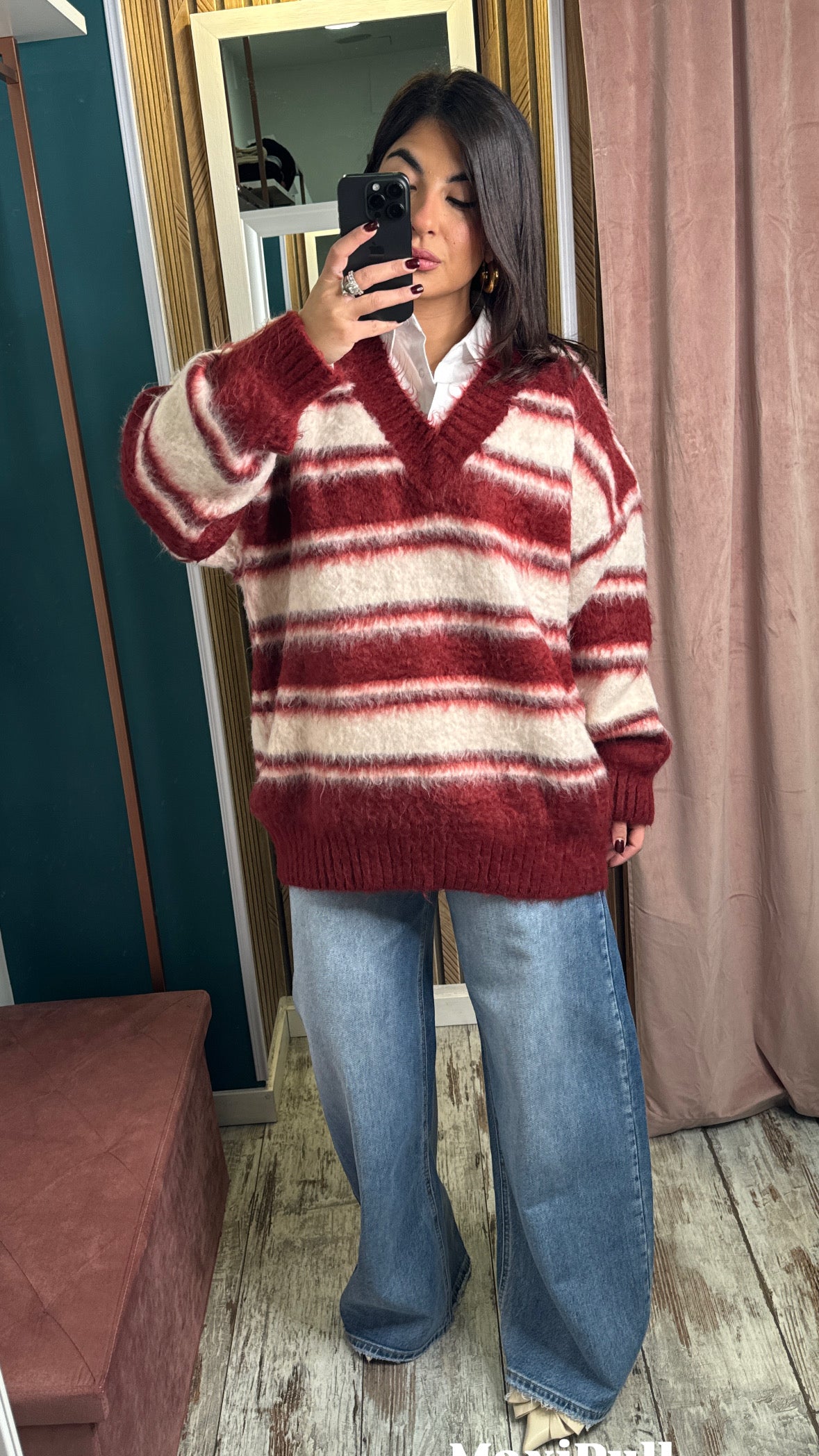 Pull oversize scollo V