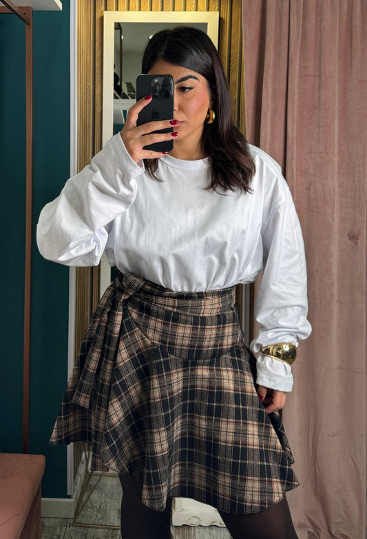 Minigonna quadretti portafoglio