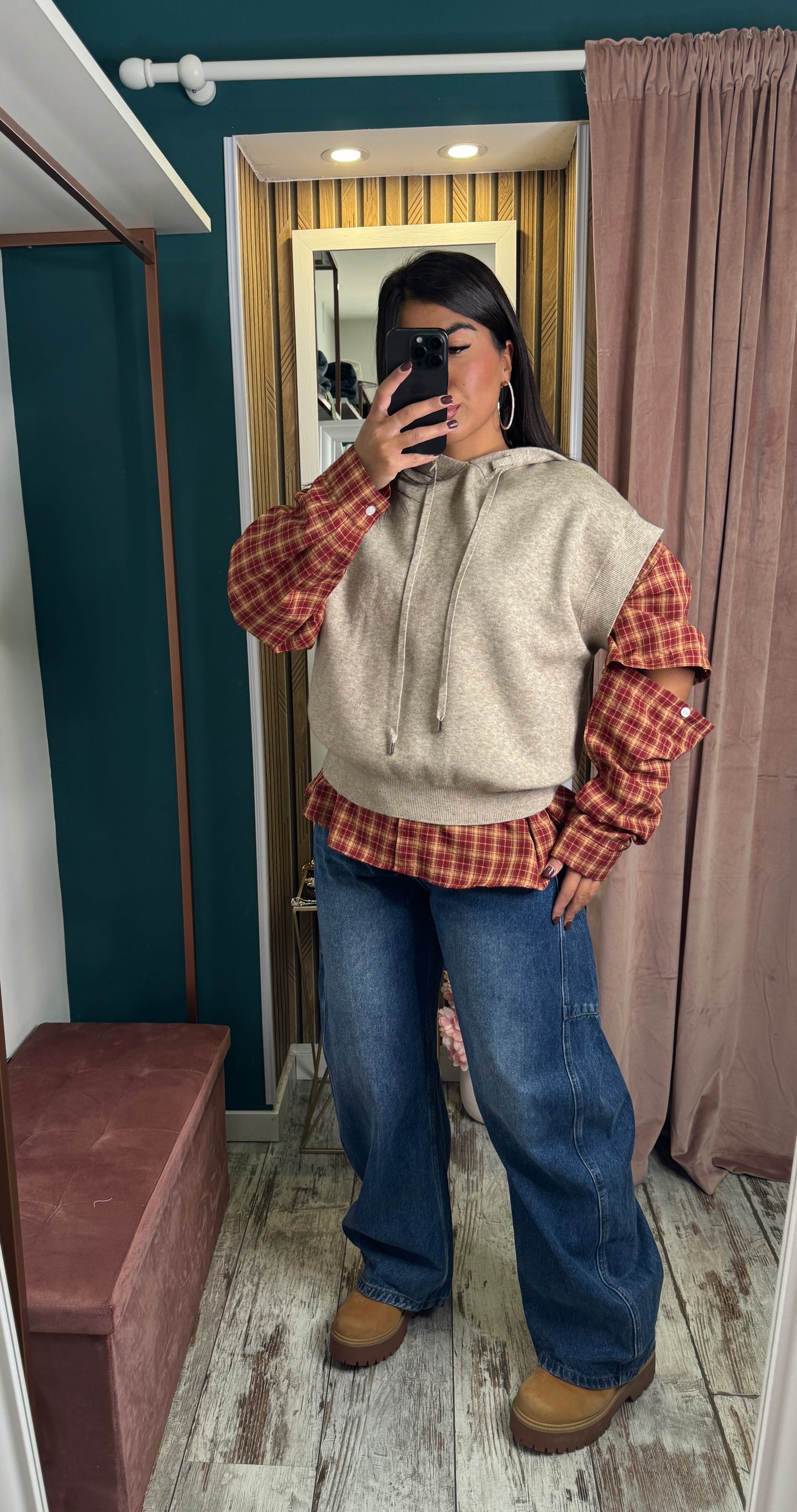 Camicia quadretti rossa