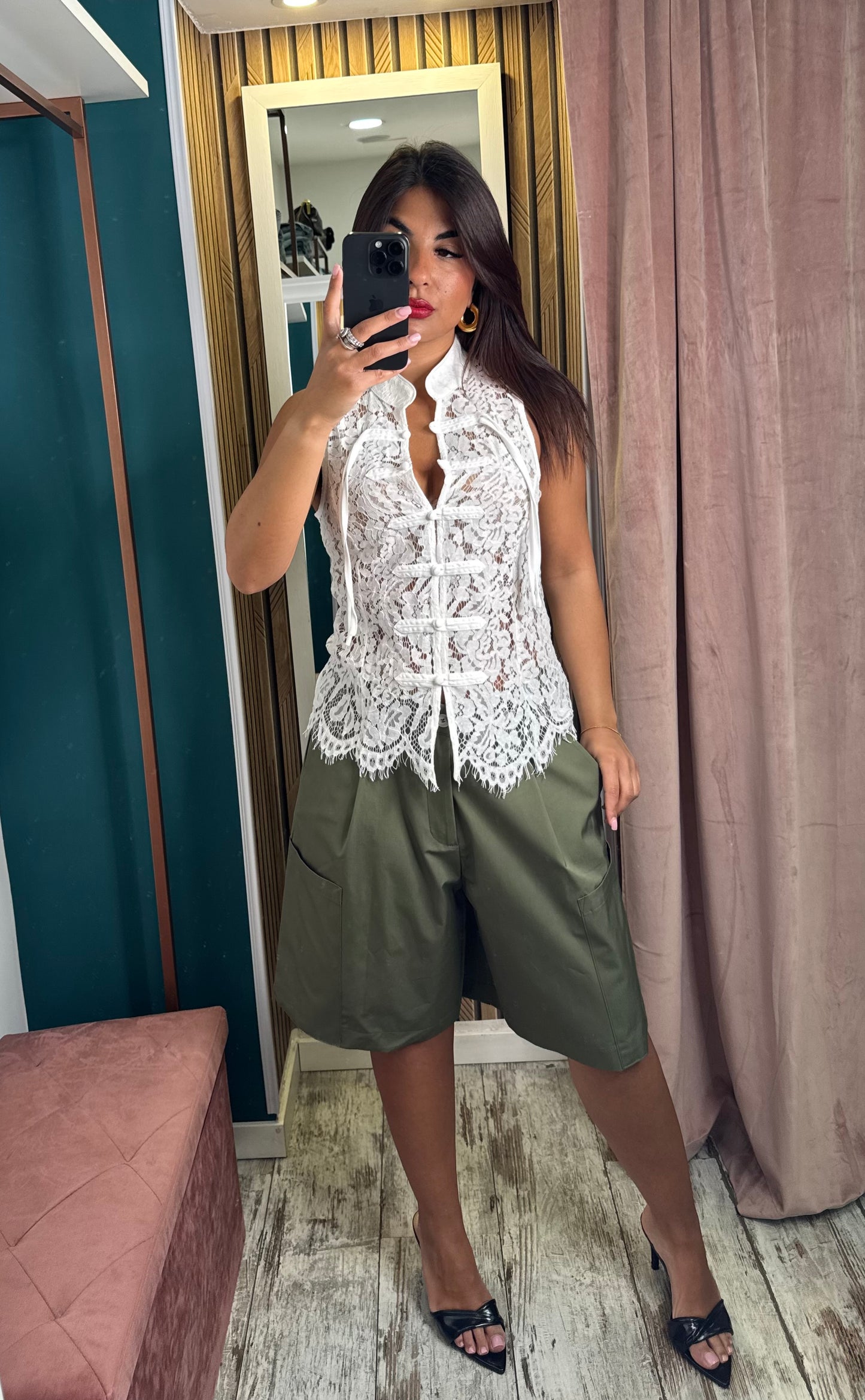 Maglia merletto bianca japan